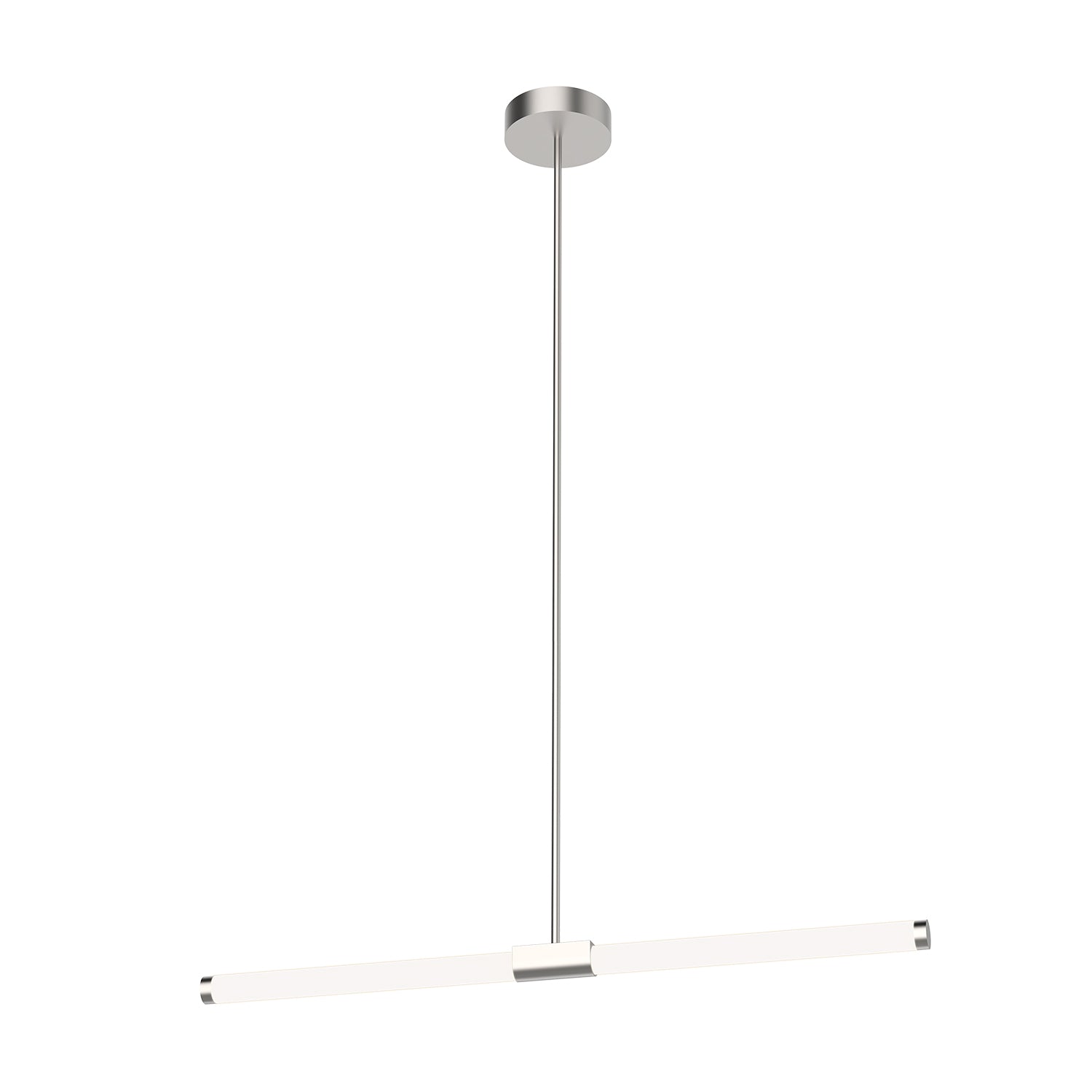 Akari 37-in Brushed Nickel LED Linear Pendant