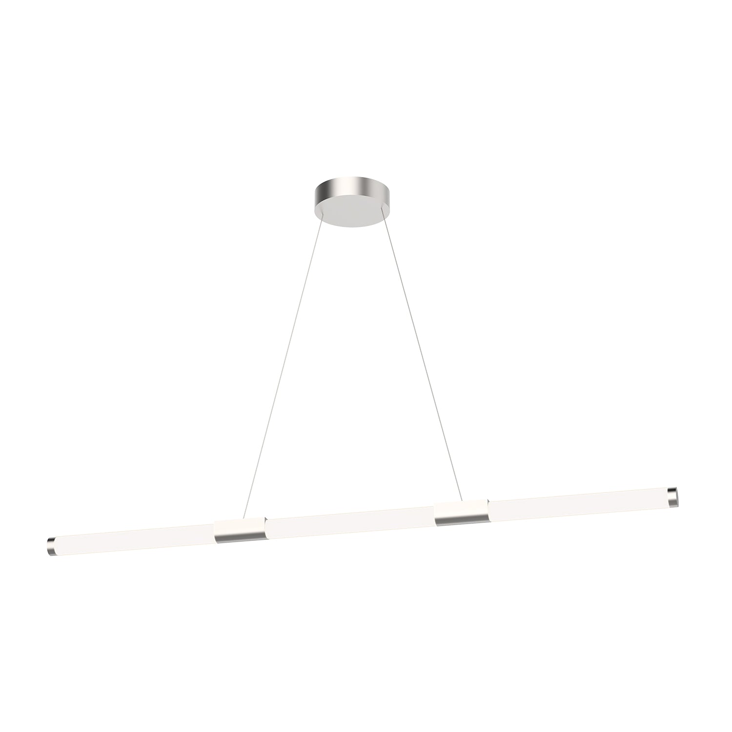 Akari 48-in Brushed Nickel LED Linear Pendant