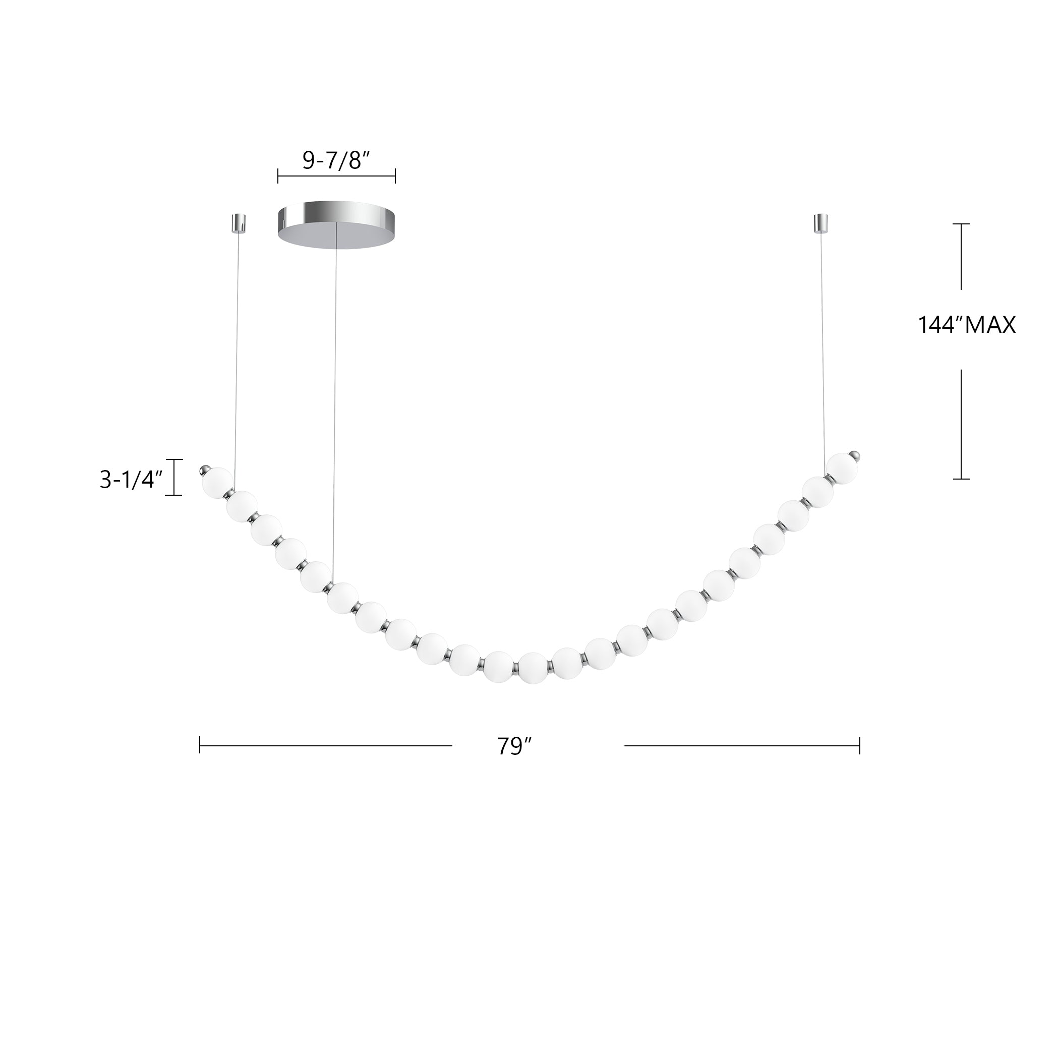 Akoya 23 Light Chrome LED Chandeliers