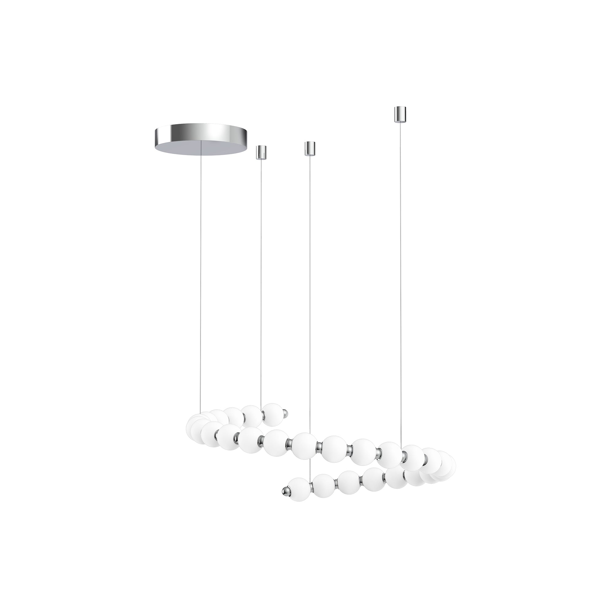 Akoya 29 Light Chrome LED Chandeliers