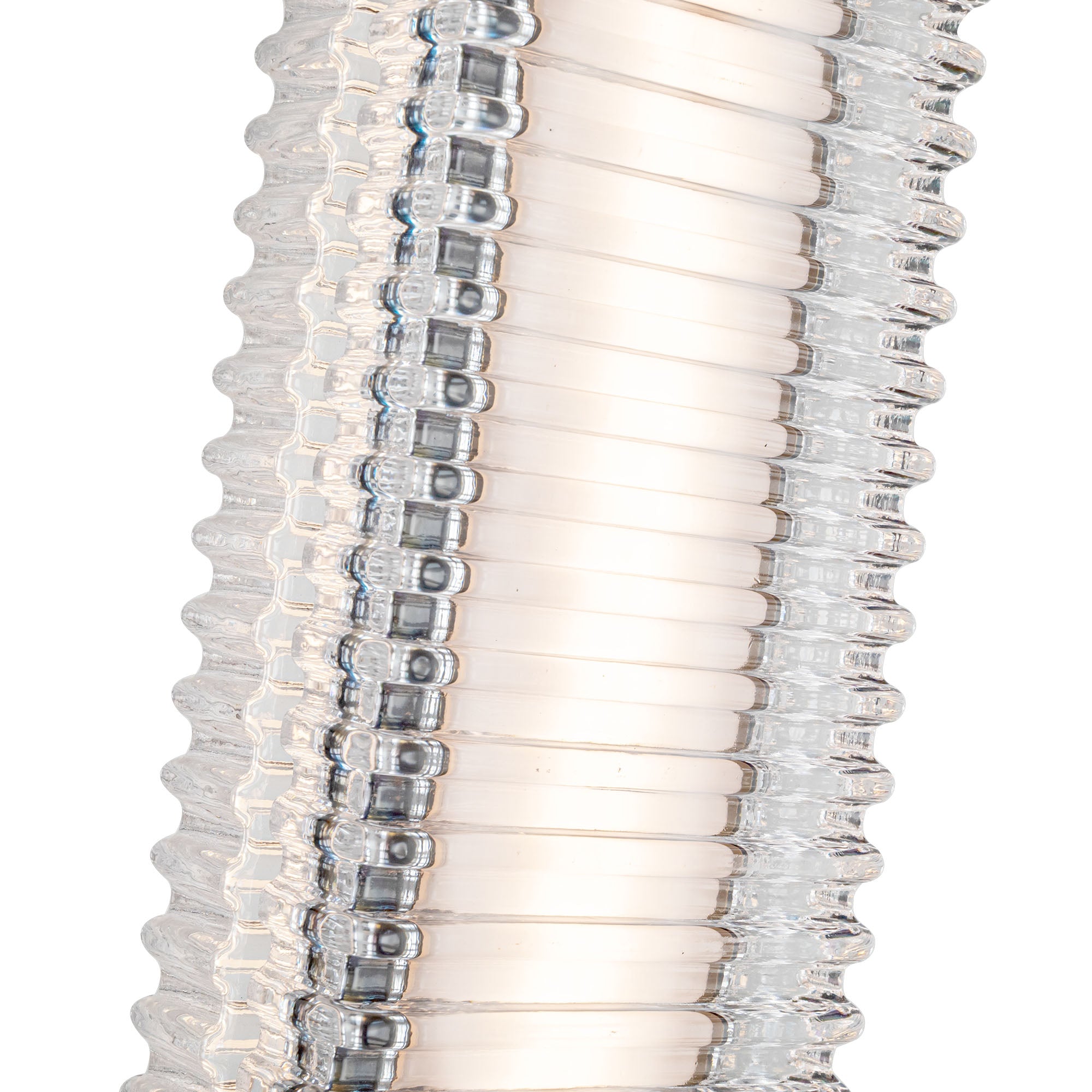 Alai 24-in Urban Bronze/Ribbed Glass LED Pendant