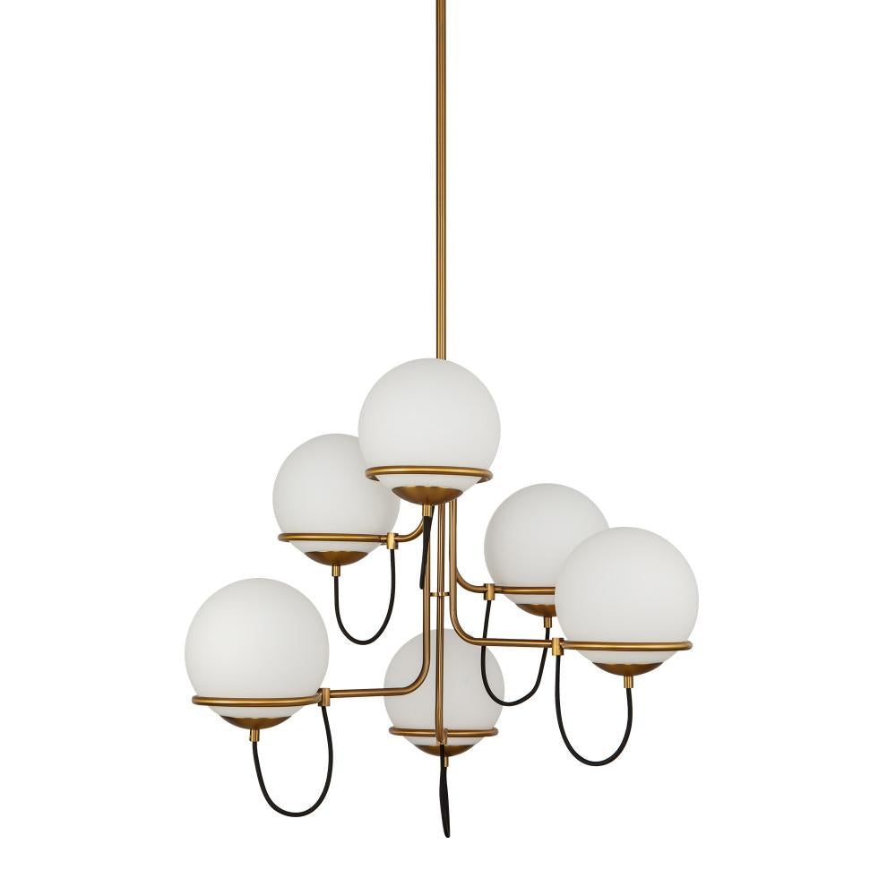 Alora Lighting ALBA CH458632AGOP Chandelier Transitional - Aged Brass