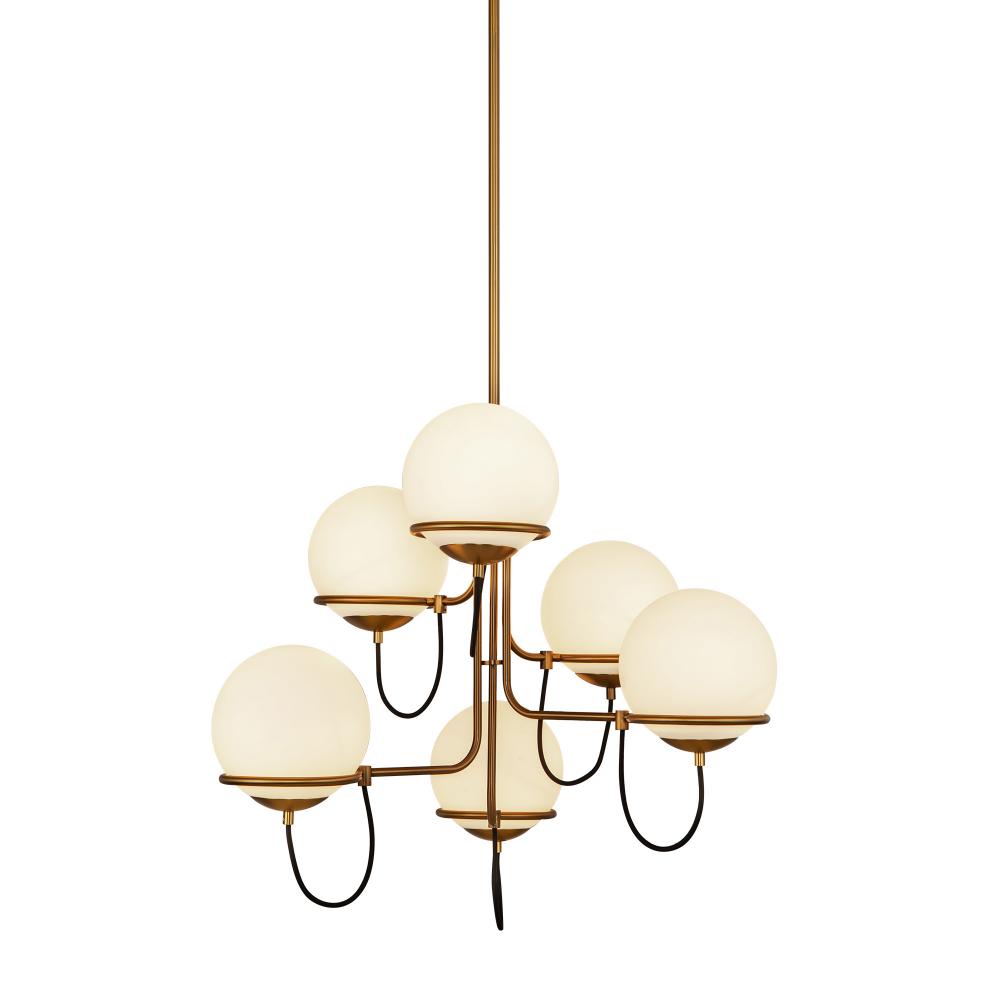 Alora Lighting ALBA CH458632AGOP Chandelier Transitional - Aged Brass