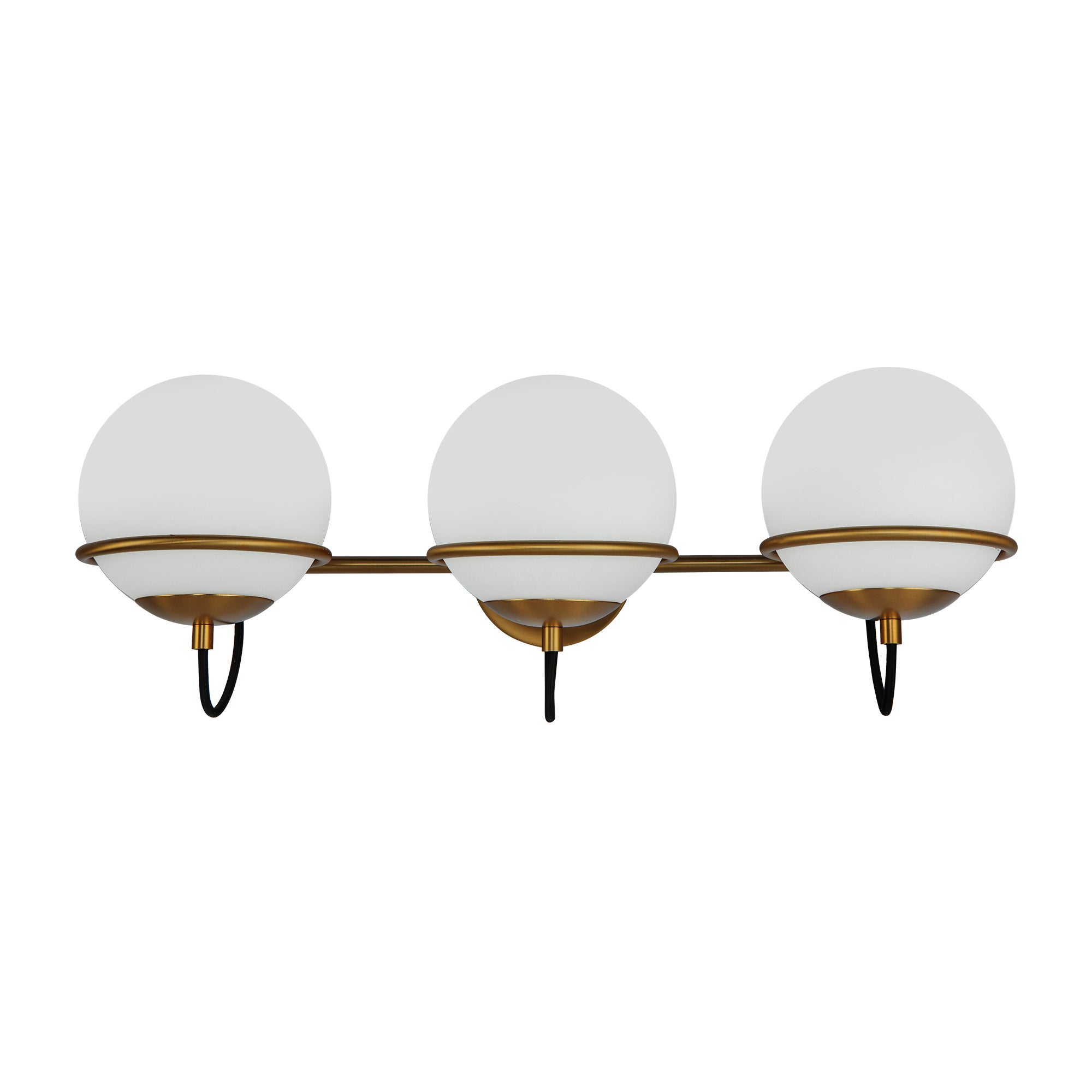 Alba 24-in Aged Brass/Opal Glass 3 Lights Wall Vanity