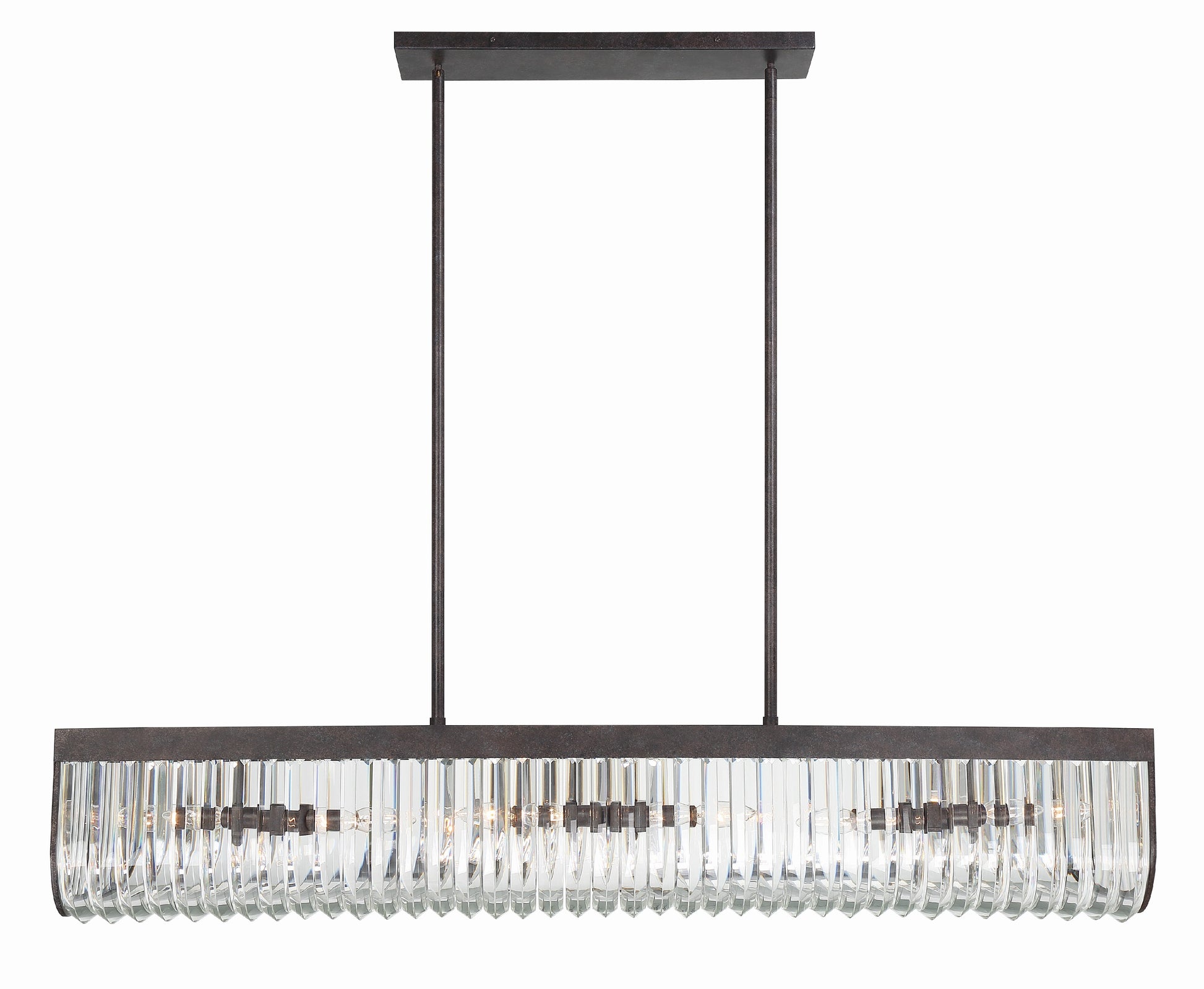 Crystorama Alister ALI-B2007-CZ – 49.75 Inch – 6 Light – Chandelier – Charcoal Bronze – Damp Rated