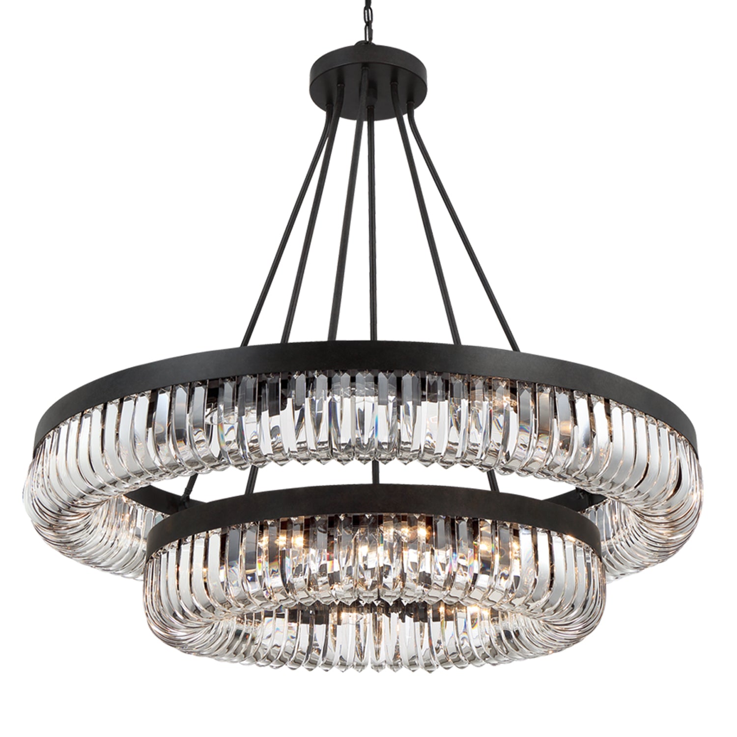 Crystorama Alister ALI-B2026-CZ – 42 Inch – 26 Light – Chandelier – Charcoal Bronze – Damp Rated
