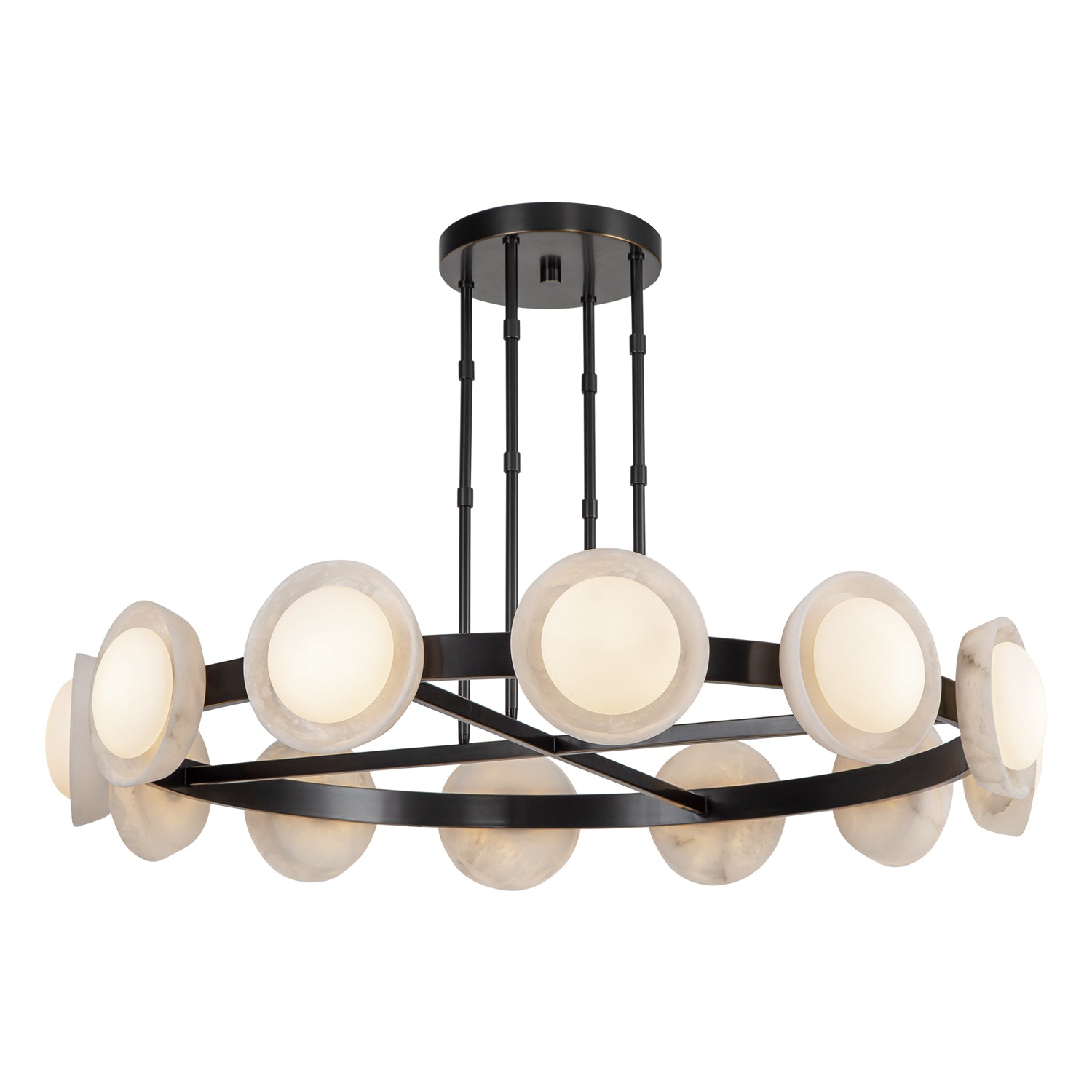 ALORA Lighting CH320050UBAR-UNV Pendant Light, LED, Urban Bronze/Alabaster