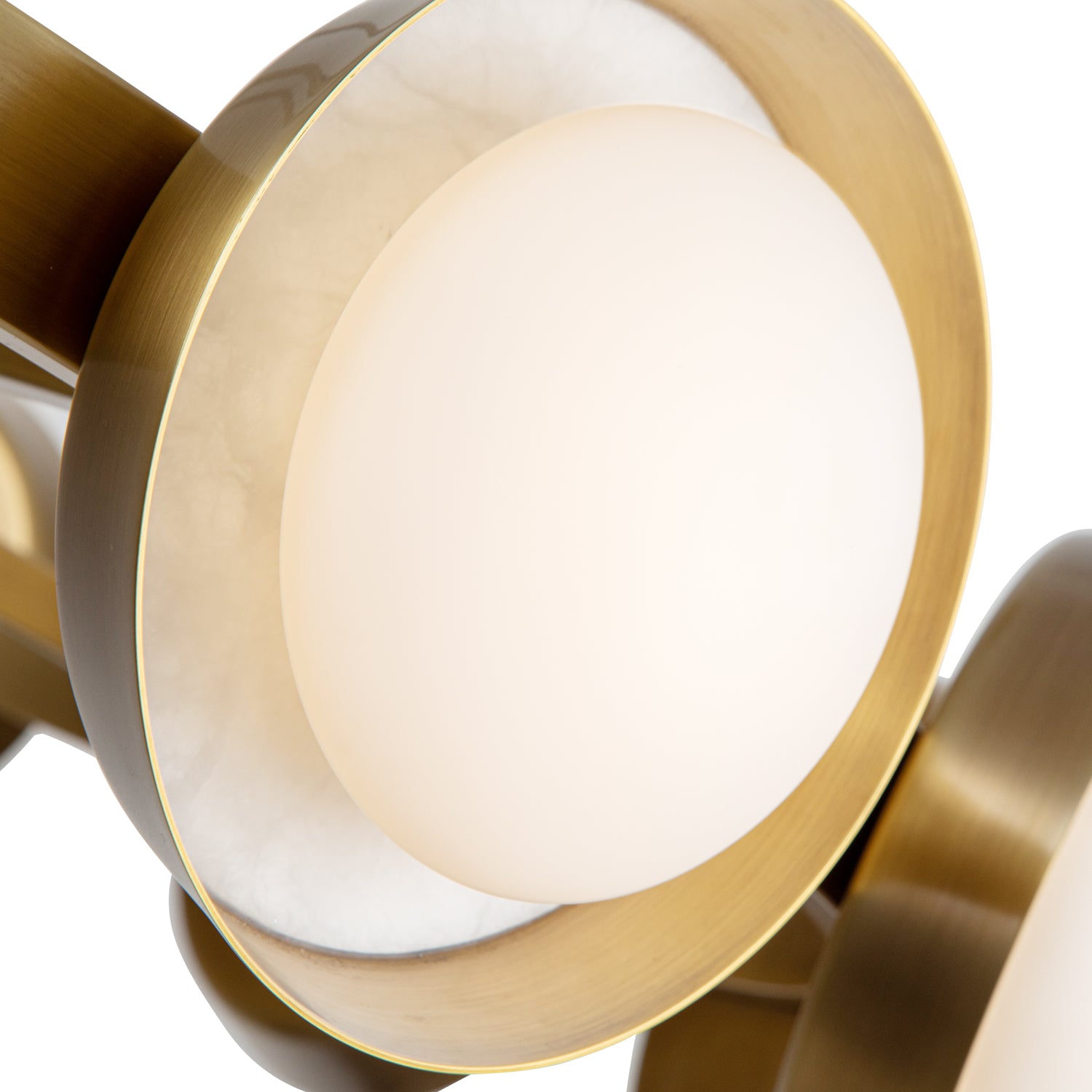 Alonso 50-in Vintage Brass LED Chandeliers