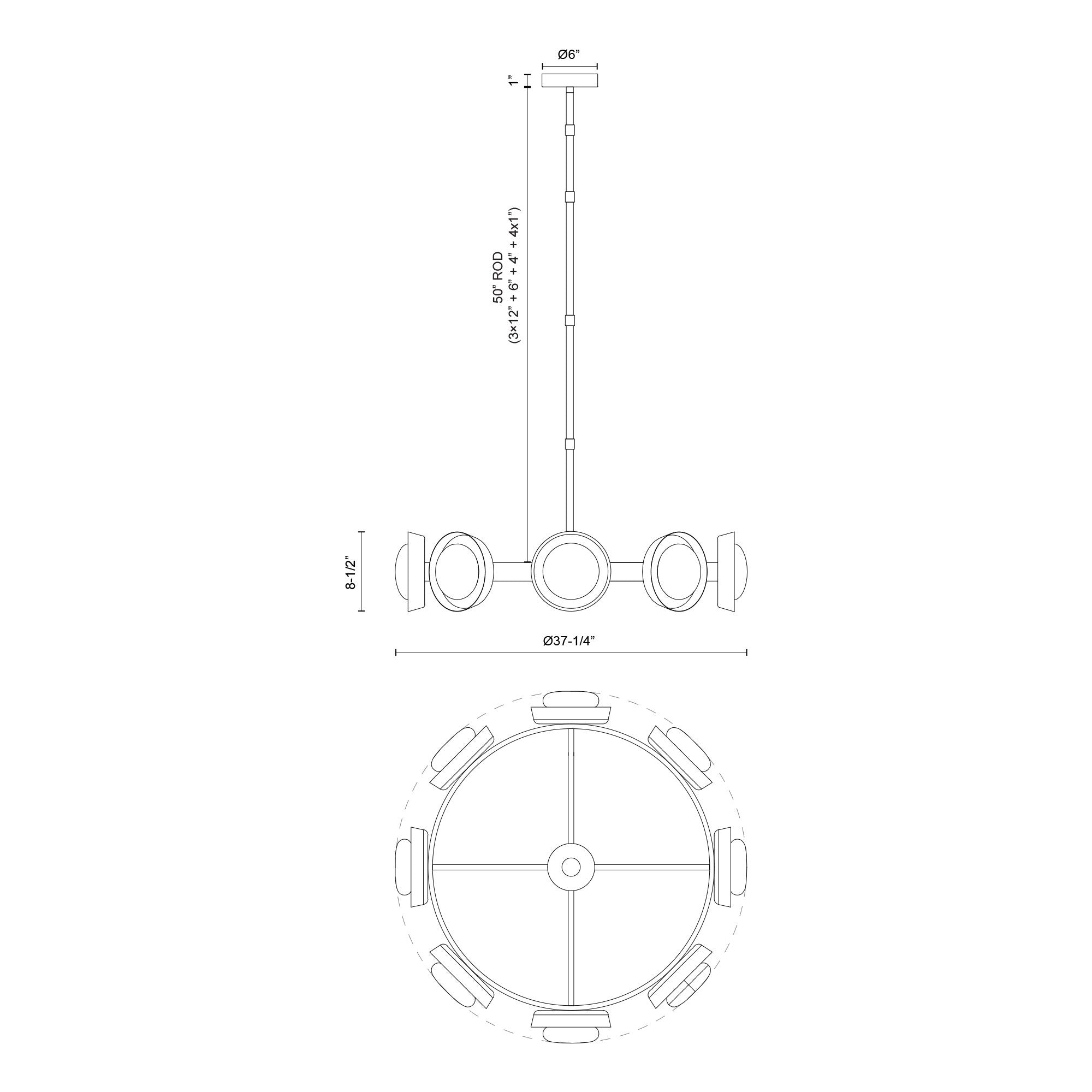 Alonso 37-in Urban Bronze LED Chandeliers