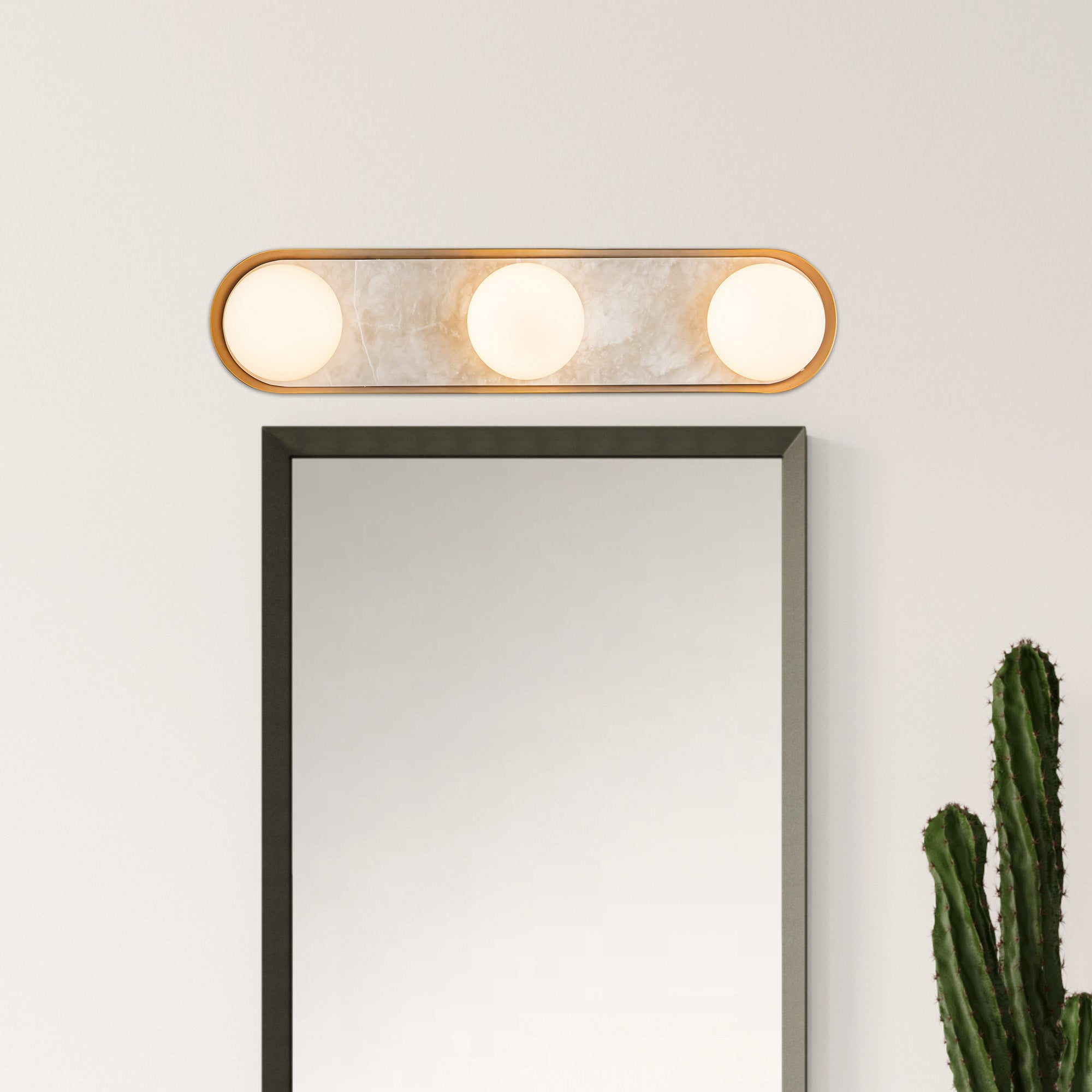 Alonso 23-in Vintage Brass LED Wall/Vanity