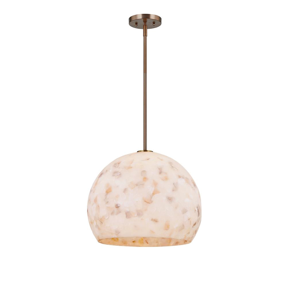 Justice Design Group GLOBE ALR-6537-BRSS Pendant - Brushed Brass Brss