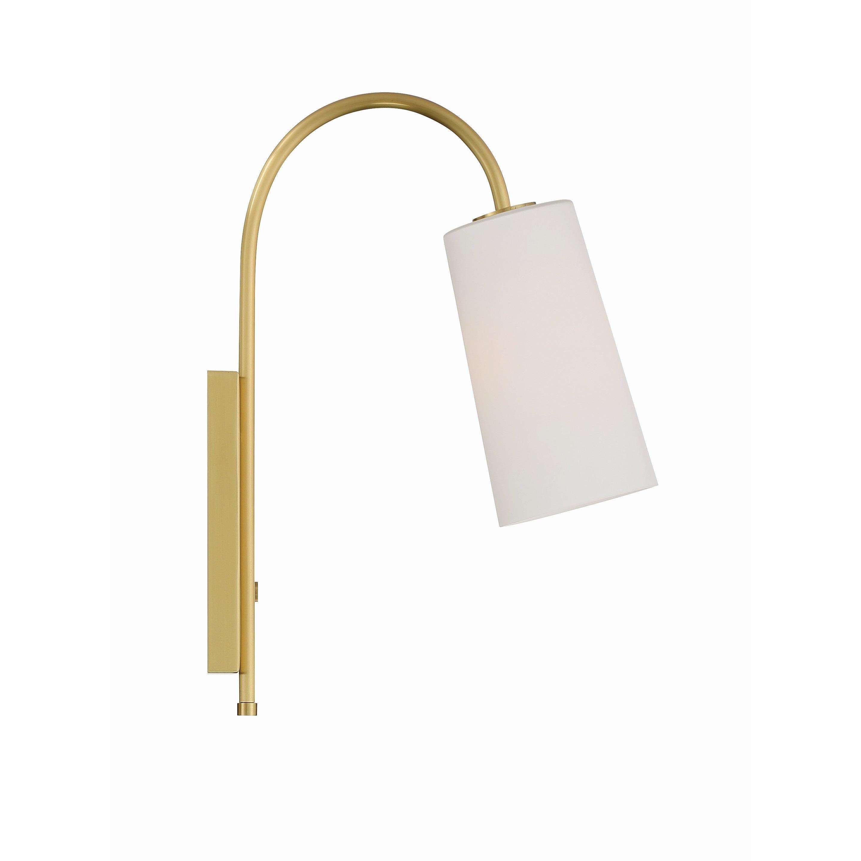 Crystorama Alexa ALX-4501-AG – 5 Inch – 1 Light – Sconce – Aged Brass – Damp Rated