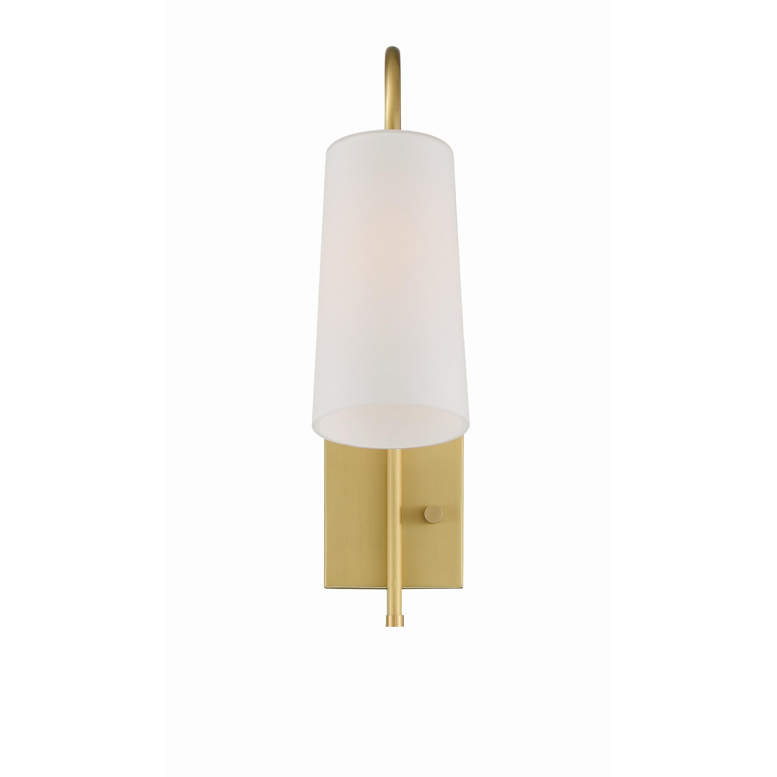 Crystorama Alexa ALX-4501-AG – 5 Inch – 1 Light – Sconce – Aged Brass – Damp Rated