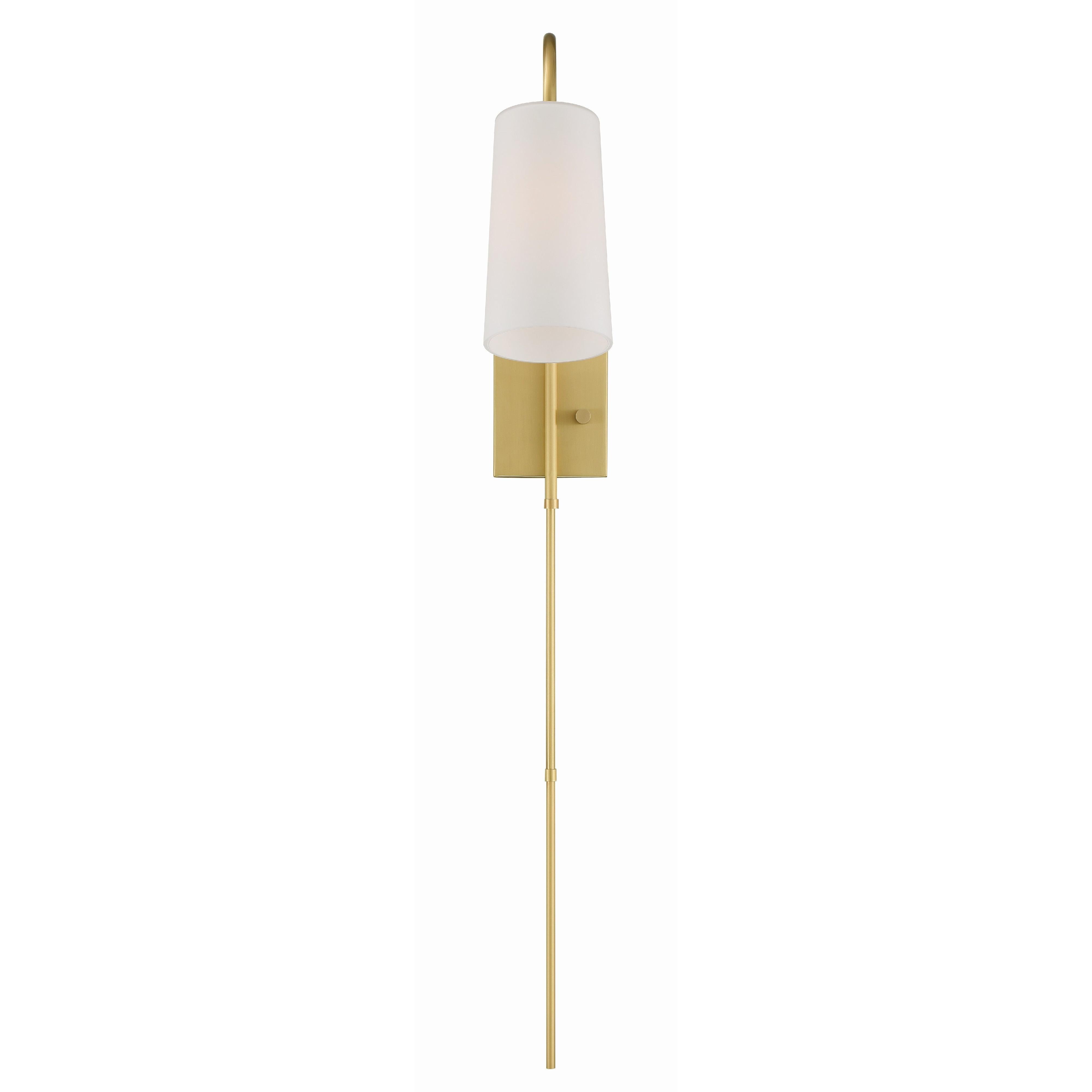 Crystorama Alexa ALX-4501-AG – 5 Inch – 1 Light – Sconce – Aged Brass – Damp Rated