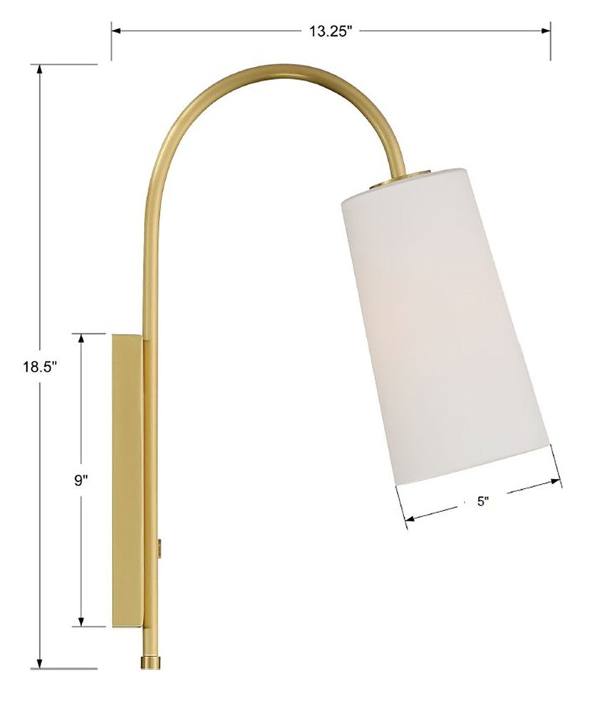 Crystorama ALEXA ALX-4501-AG Sconce Contemporary - Aged Brass