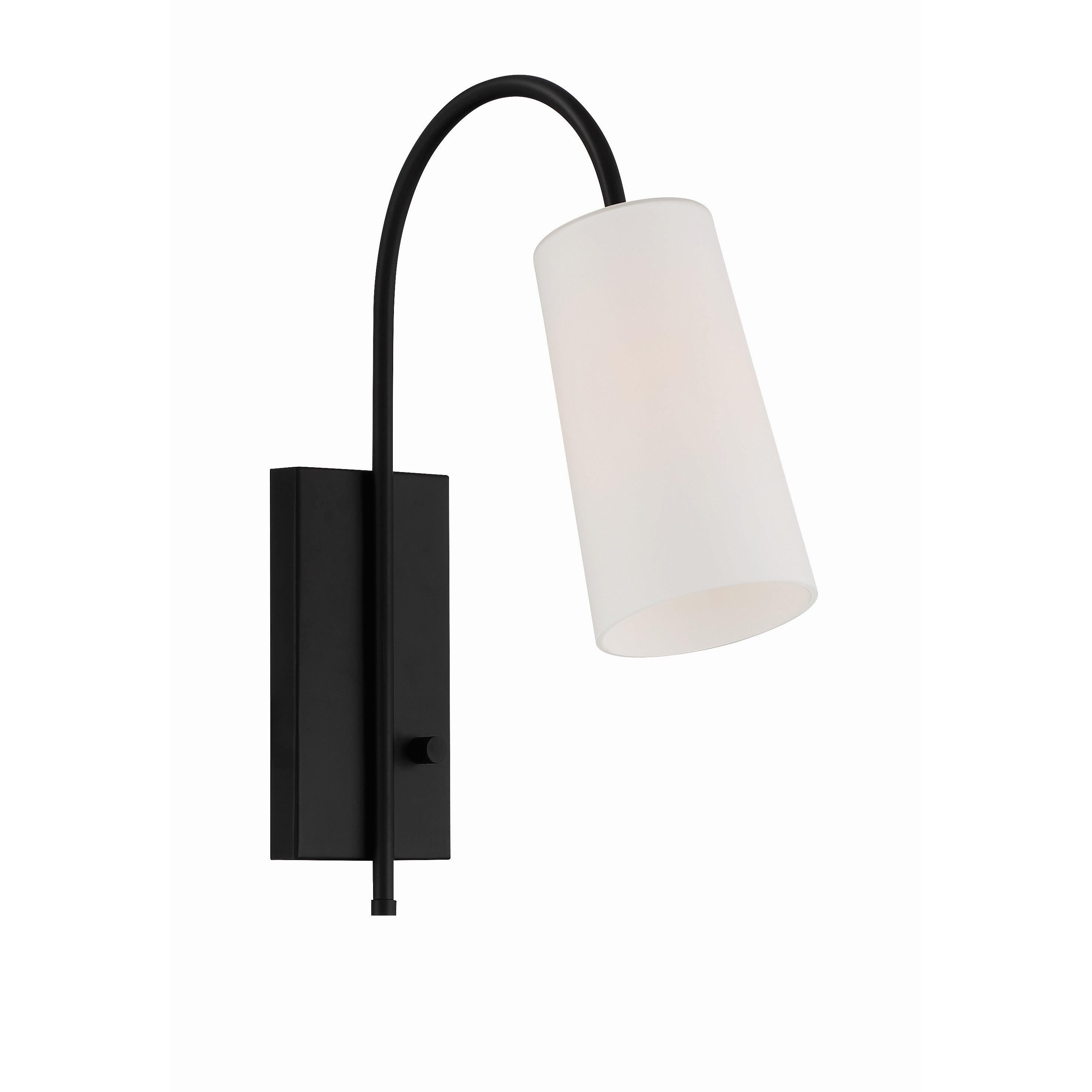 Crystorama Alexa ALX-4501-MK – 5 Inch – 1 Light – Sconce – Matte Black – Damp Rated