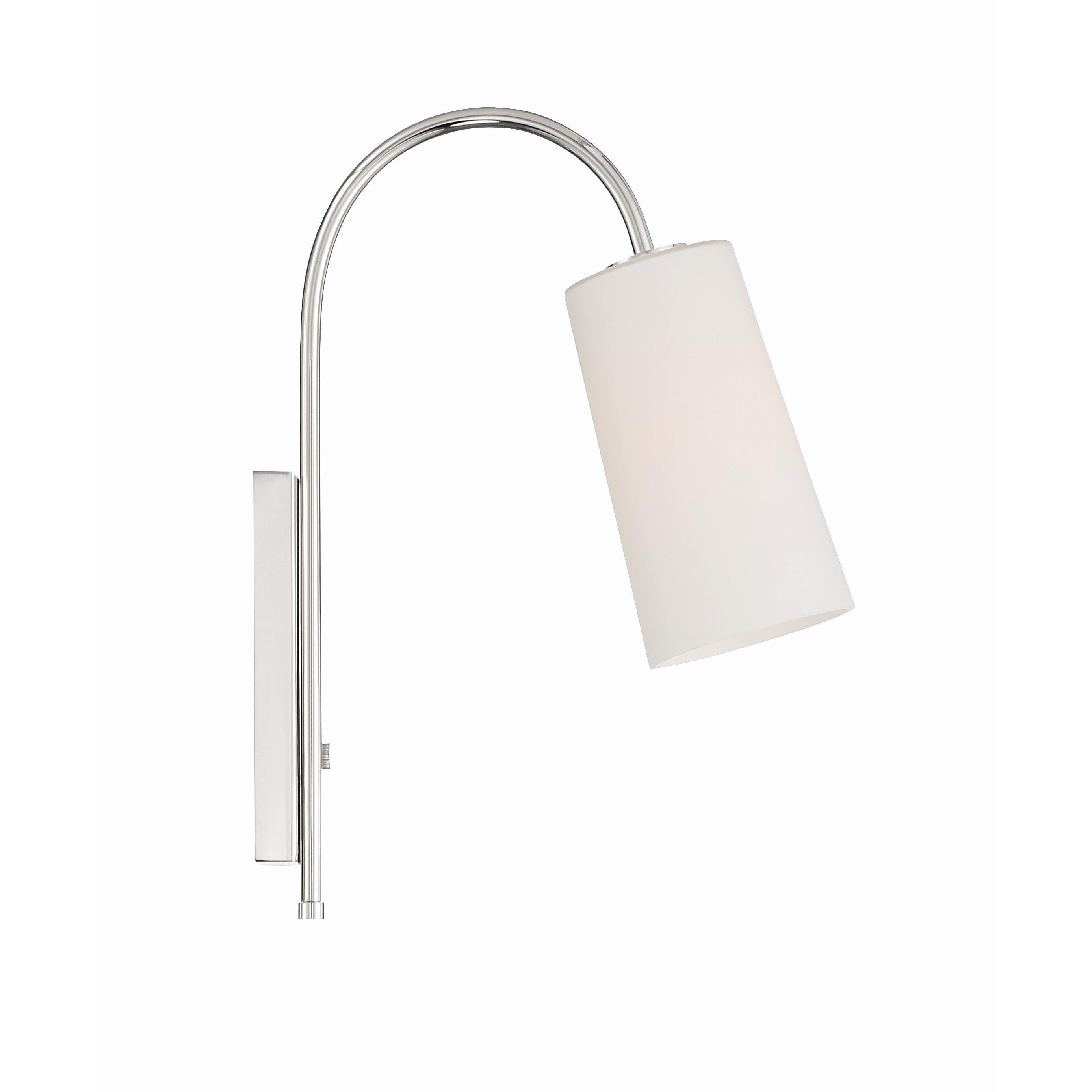 Crystorama Alexa ALX-4501-PN – 5 Inch – 1 Light – Sconce – Polished Nickel – Damp Rated