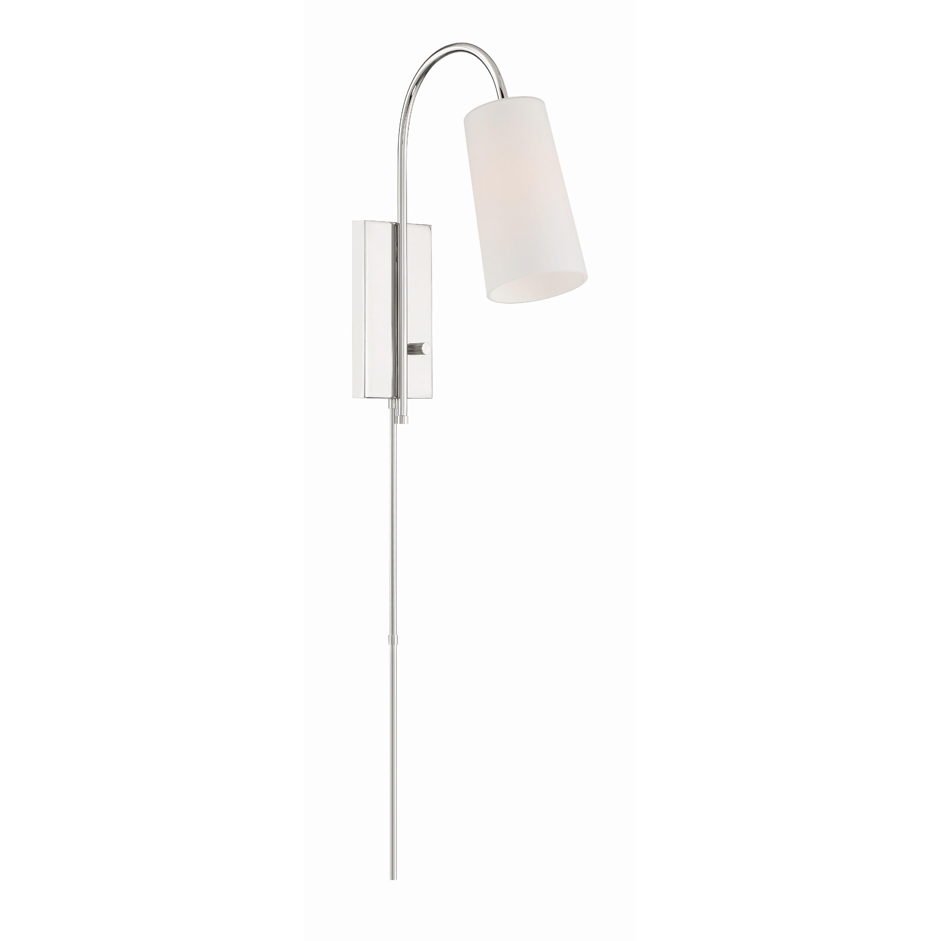 Crystorama Alexa ALX-4501-PN – 5 Inch – 1 Light – Sconce – Polished Nickel – Damp Rated