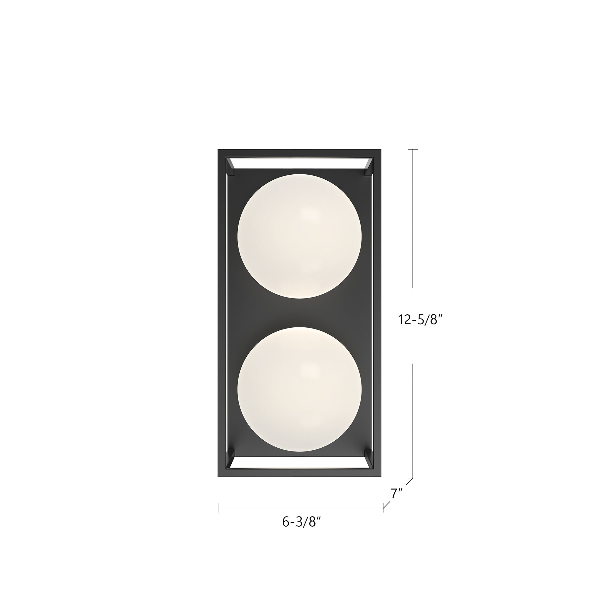 Amelia 13-in Black 2 Lights Exterior Wall Sconce
