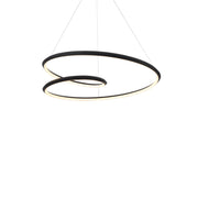 Kuzco Lighting PD22332-BK-UNV Ampersand 32-in Black LED Pendant, UL Damp Rated, Black