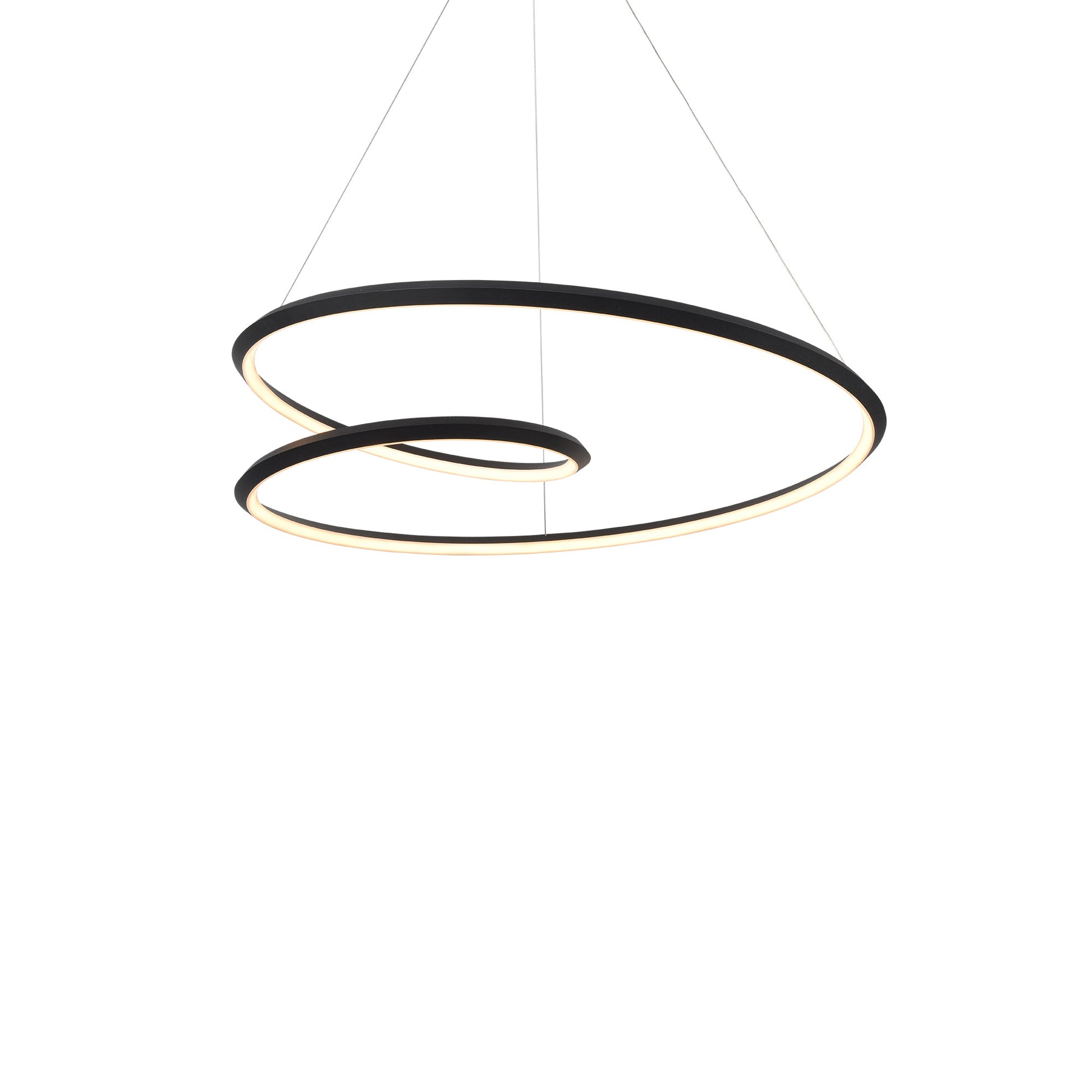 Kuzco Lighting PD22332-BK-UNV Ampersand 32-in Black LED Pendant, UL Damp Rated, Black