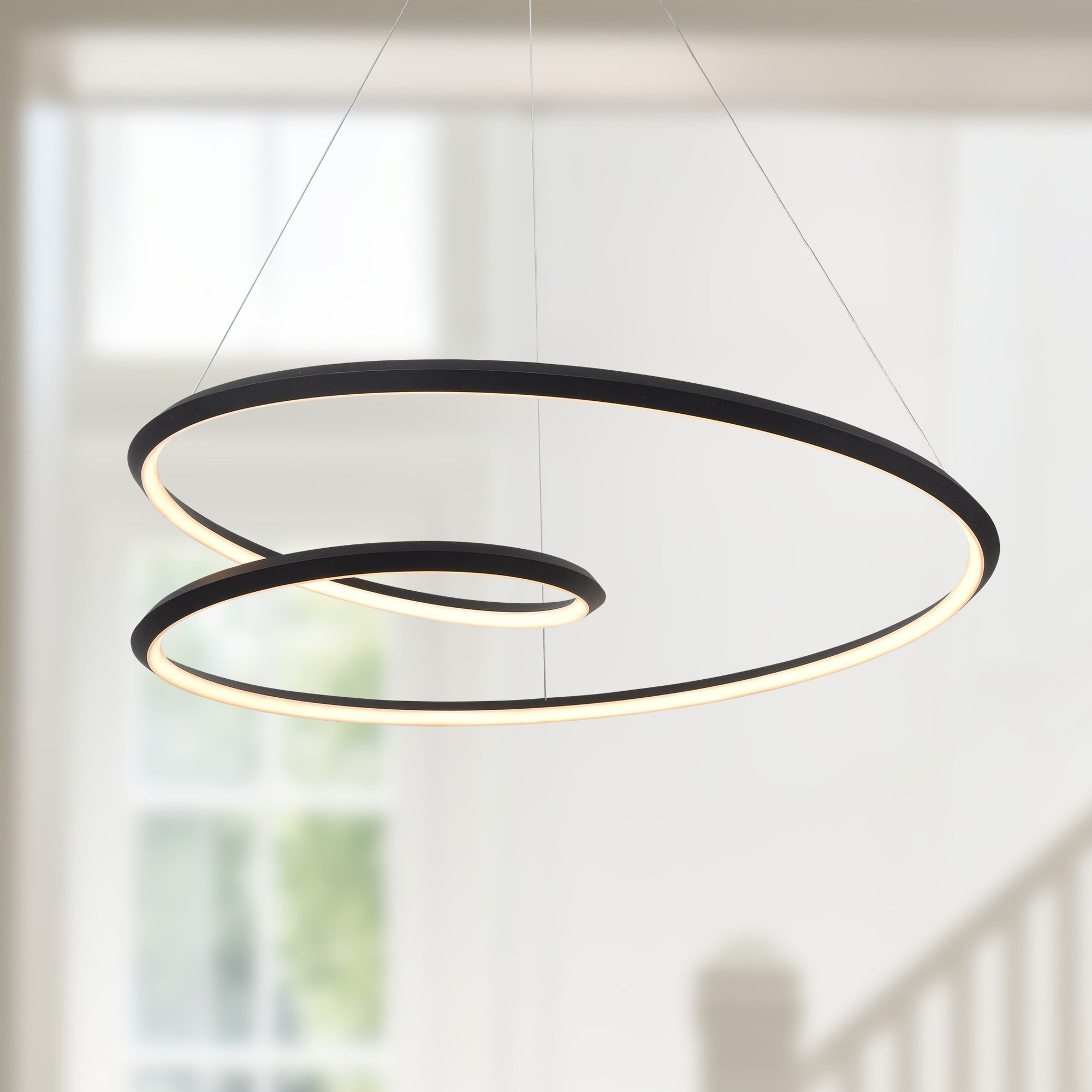 Ampersand 39-in Black LED Pendant