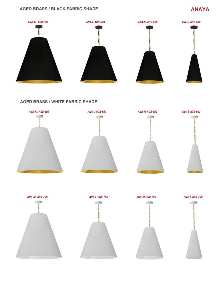 Dainolite ANAYA ANA-L-AGB-698 Pendant Transitional - Aged Brass