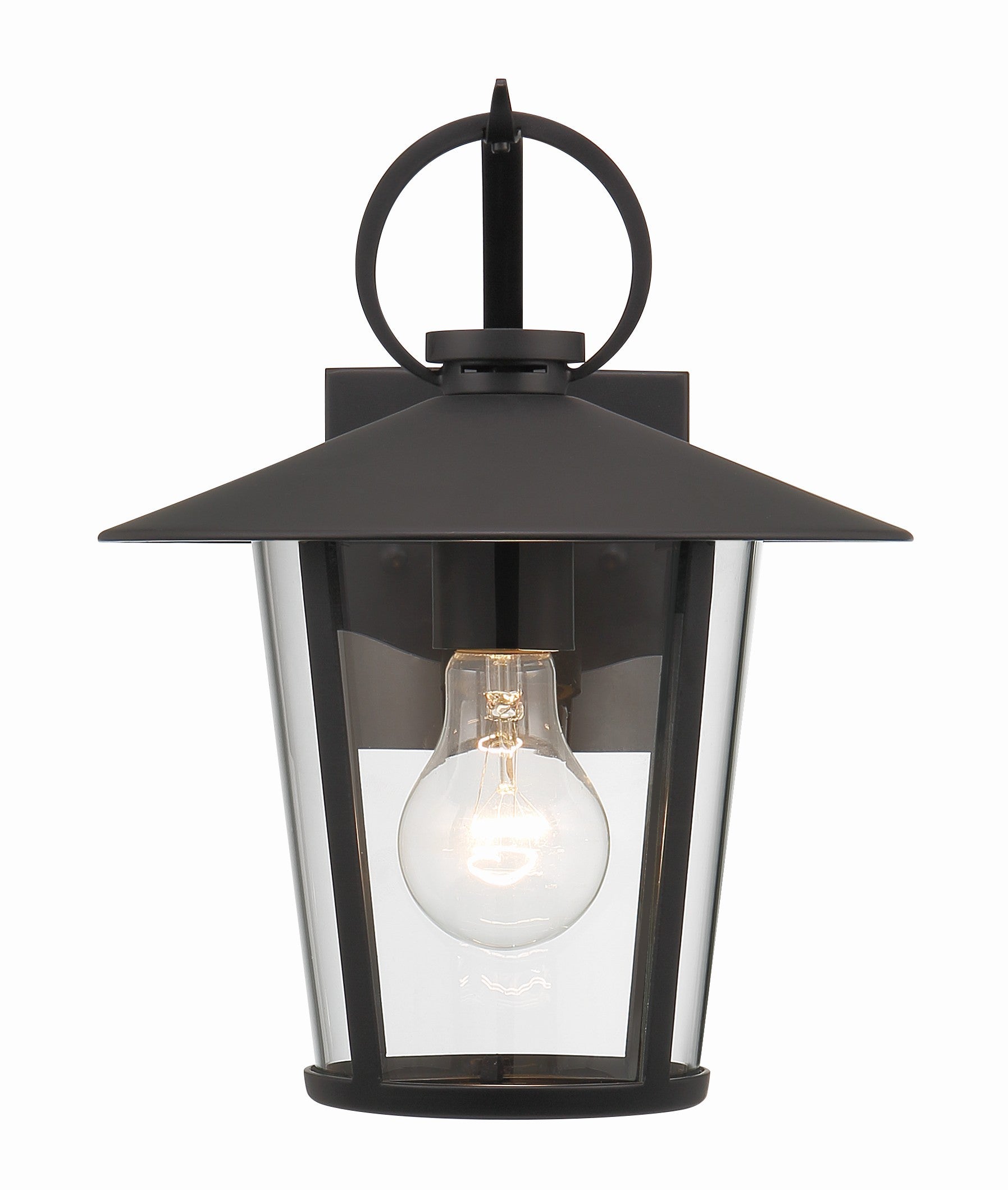 Crystorama Andover AND-9201-CL-MK – 9 Inch – 1 Light – Outdoor – Matte Black – Wet Rated