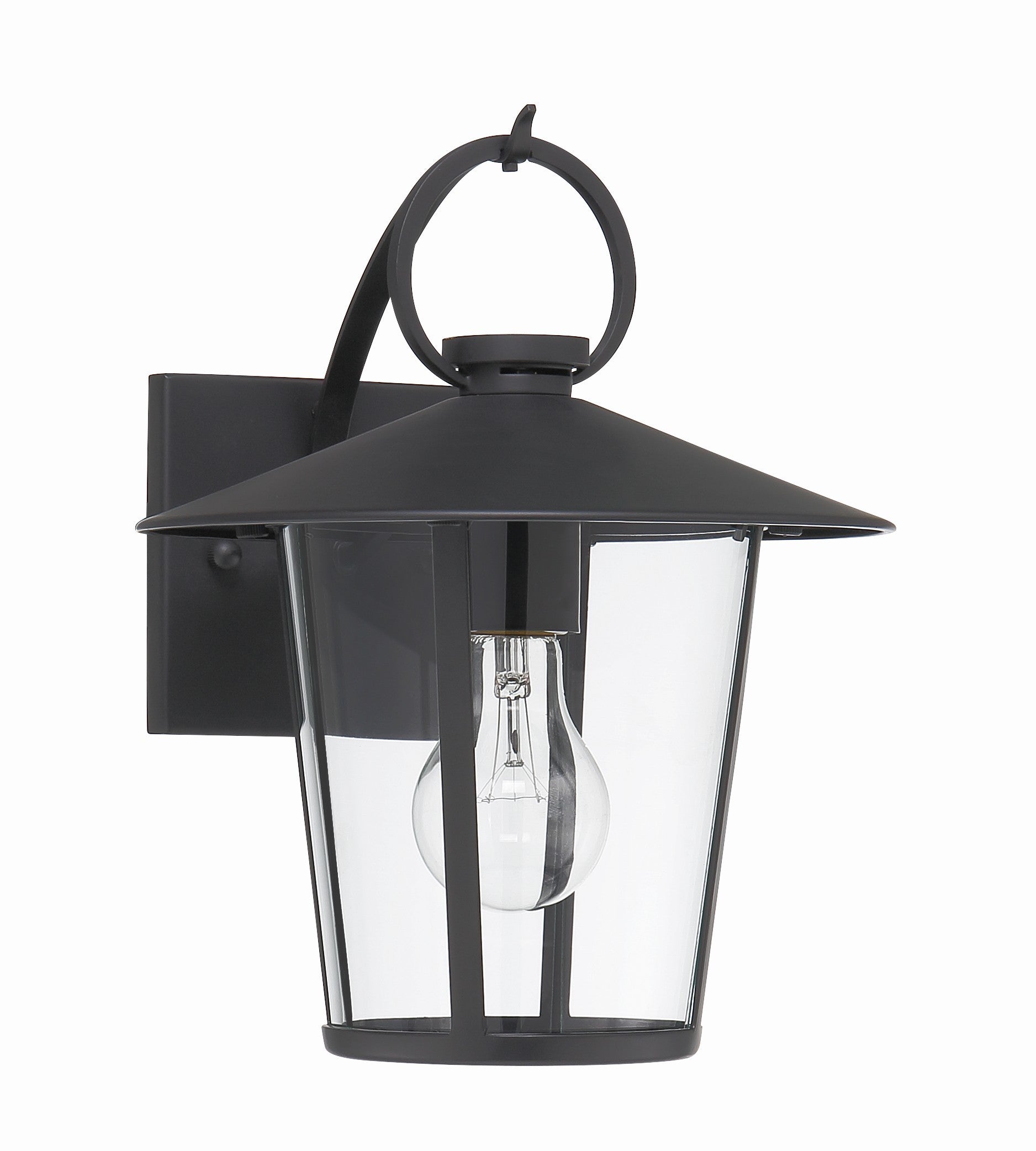 Crystorama Andover AND-9201-CL-MK – 9 Inch – 1 Light – Outdoor – Matte Black – Wet Rated