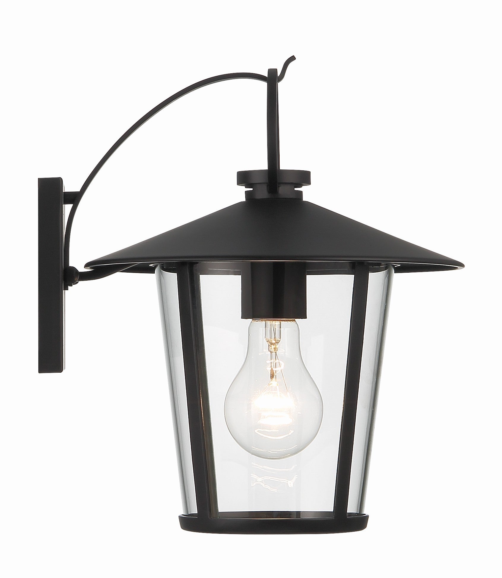 Crystorama Andover AND-9201-CL-MK – 9 Inch – 1 Light – Outdoor – Matte Black – Wet Rated