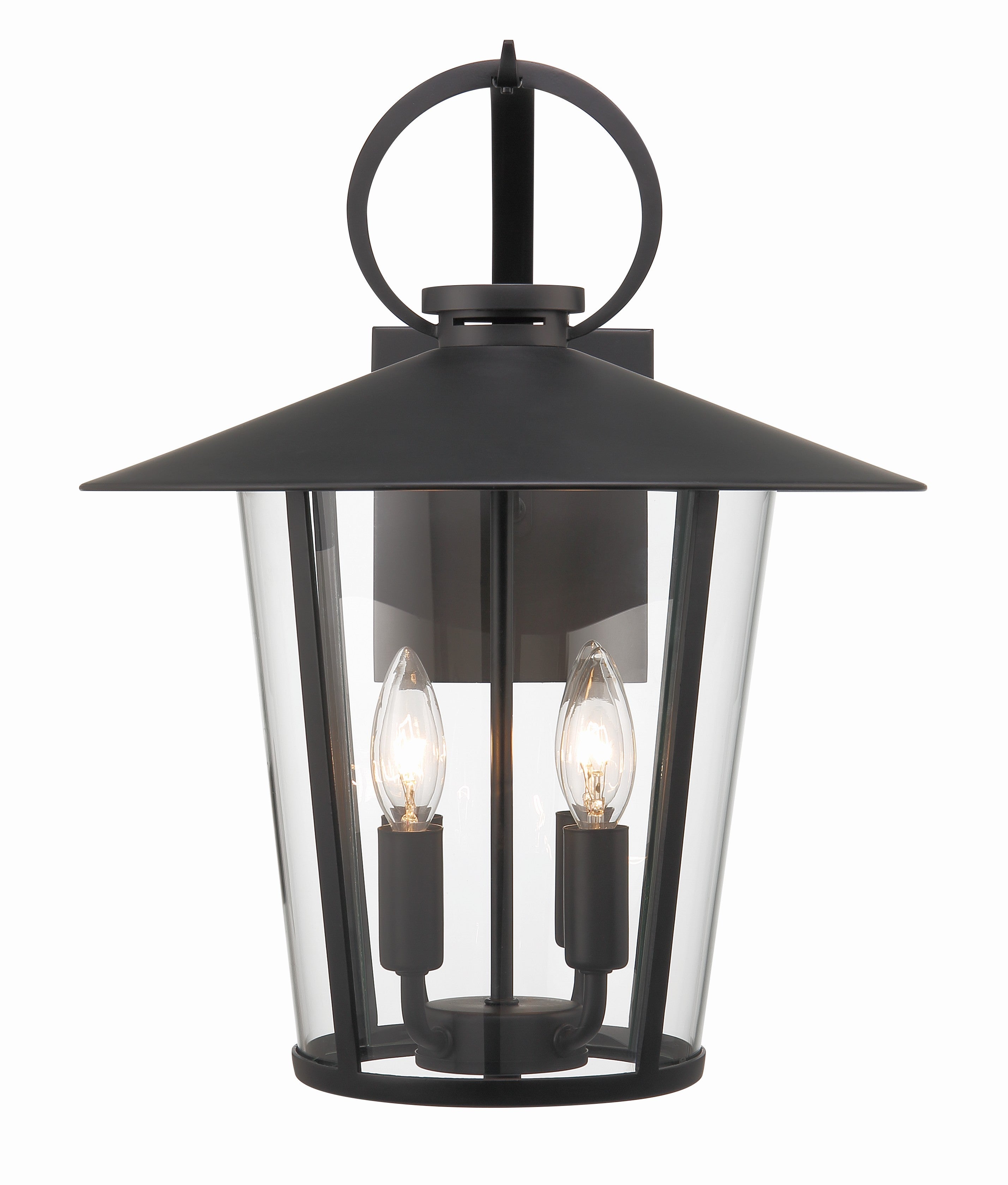 Crystorama Andover AND-9202-CL-MK – 14 Inch – 4 Light – Outdoor – Matte Black – Wet Rated