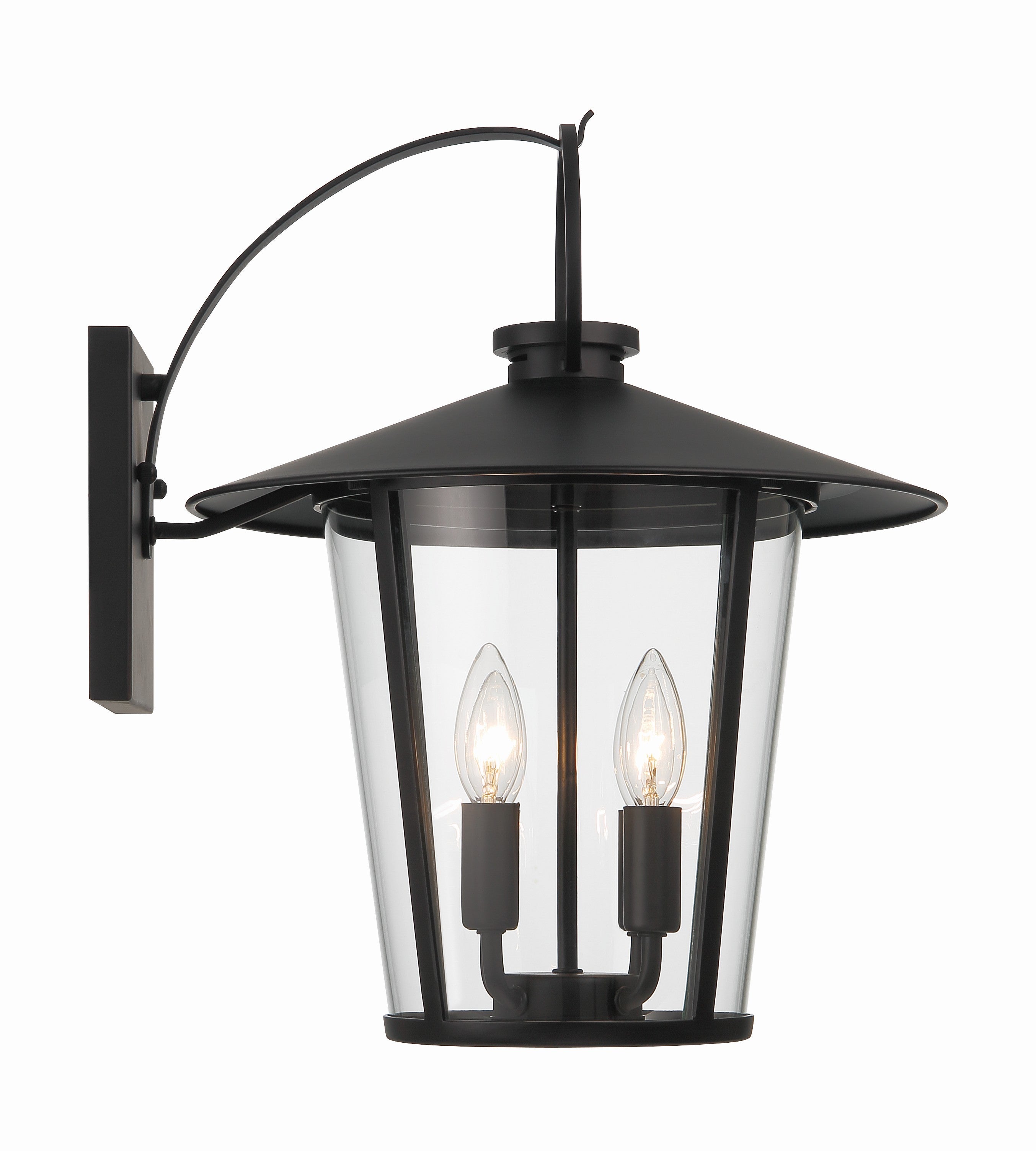 Crystorama Andover AND-9202-CL-MK – 14 Inch – 4 Light – Outdoor – Matte Black – Wet Rated