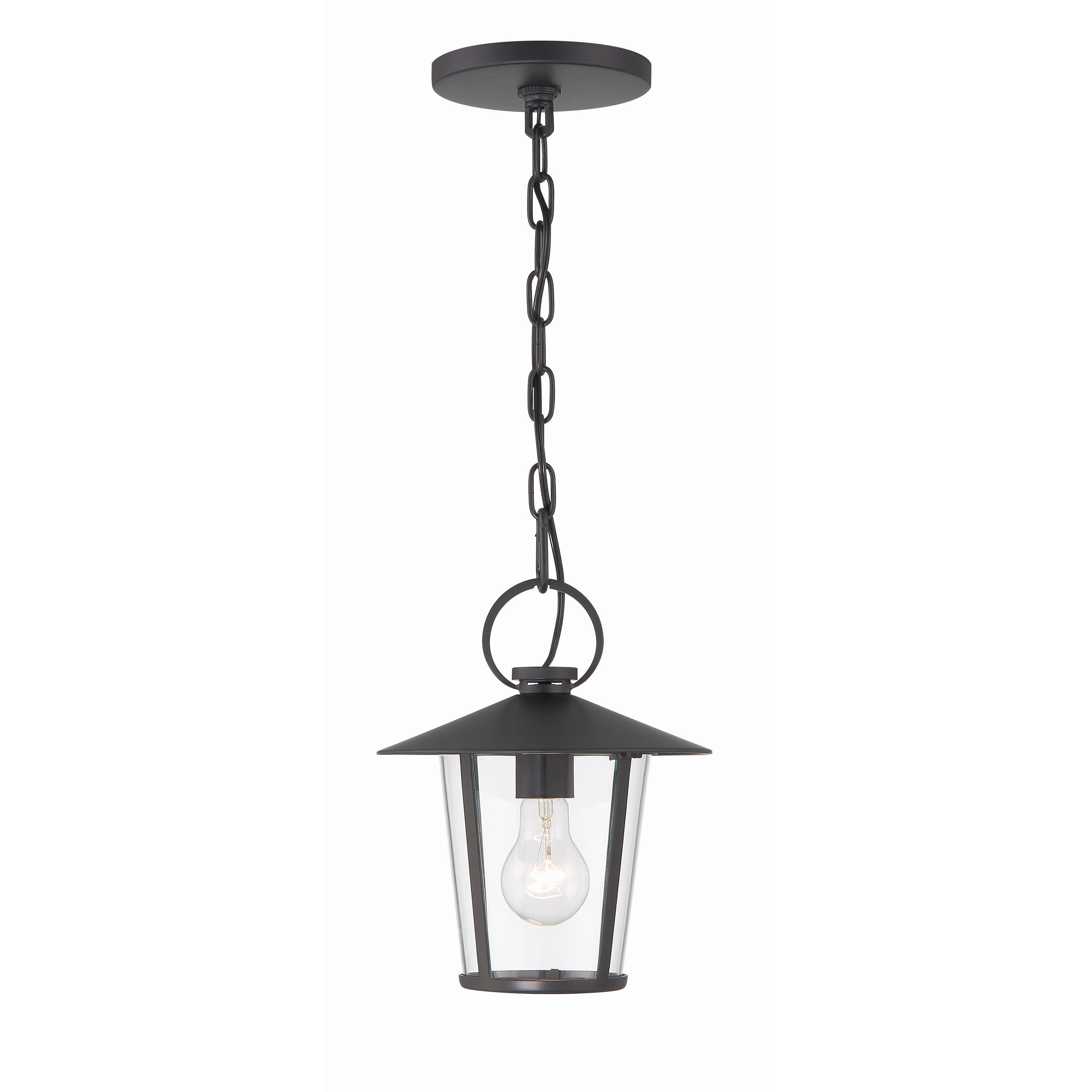 Crystorama Andover AND-9203-CL-MK – 9 Inch – 1 Light – Outdoor – Matte Black – Wet Rated