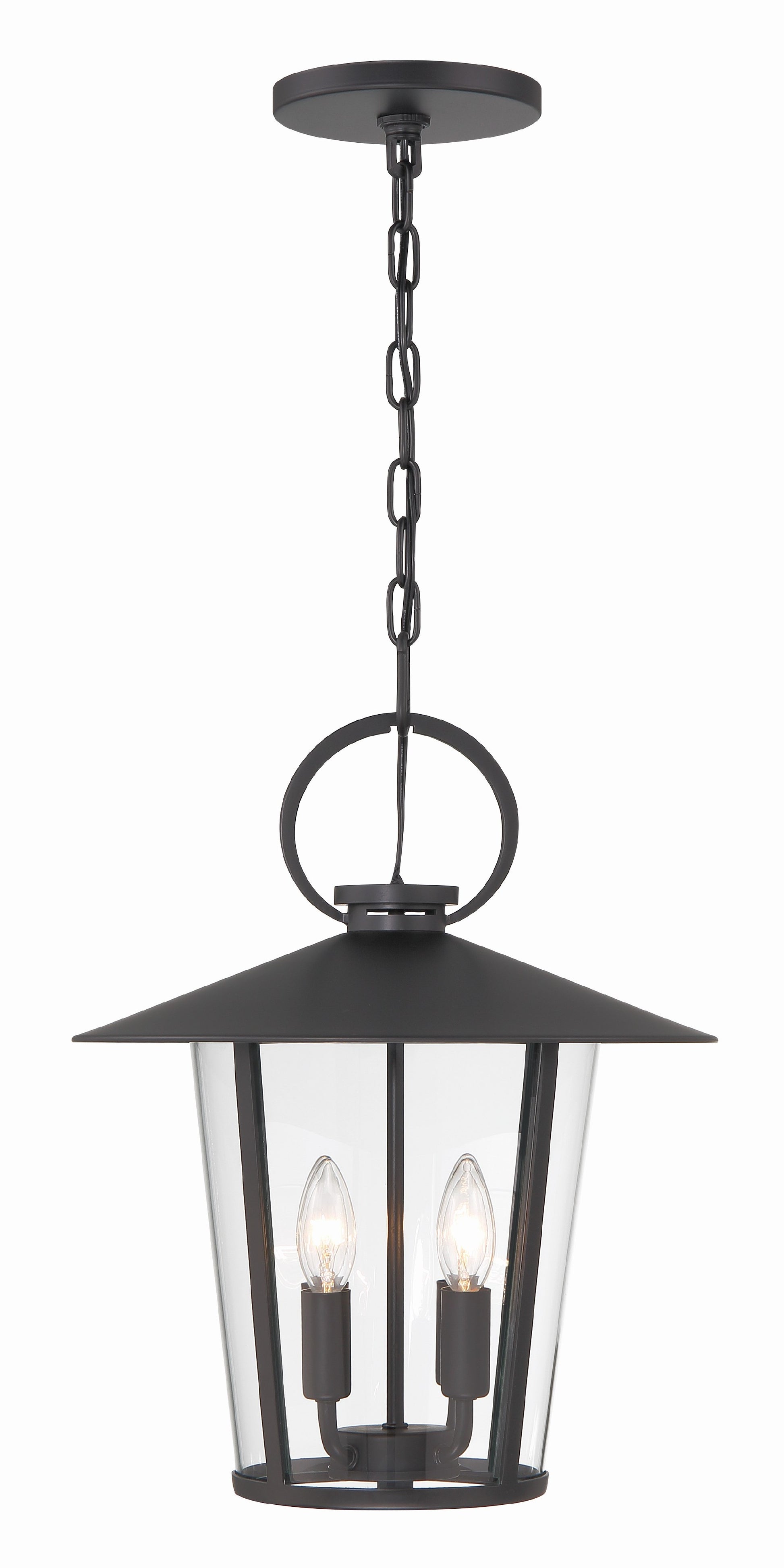 Crystorama Andover AND-9204-CL-MK – 14 Inch – 4 Light – Outdoor – Matte Black – Wet Rated