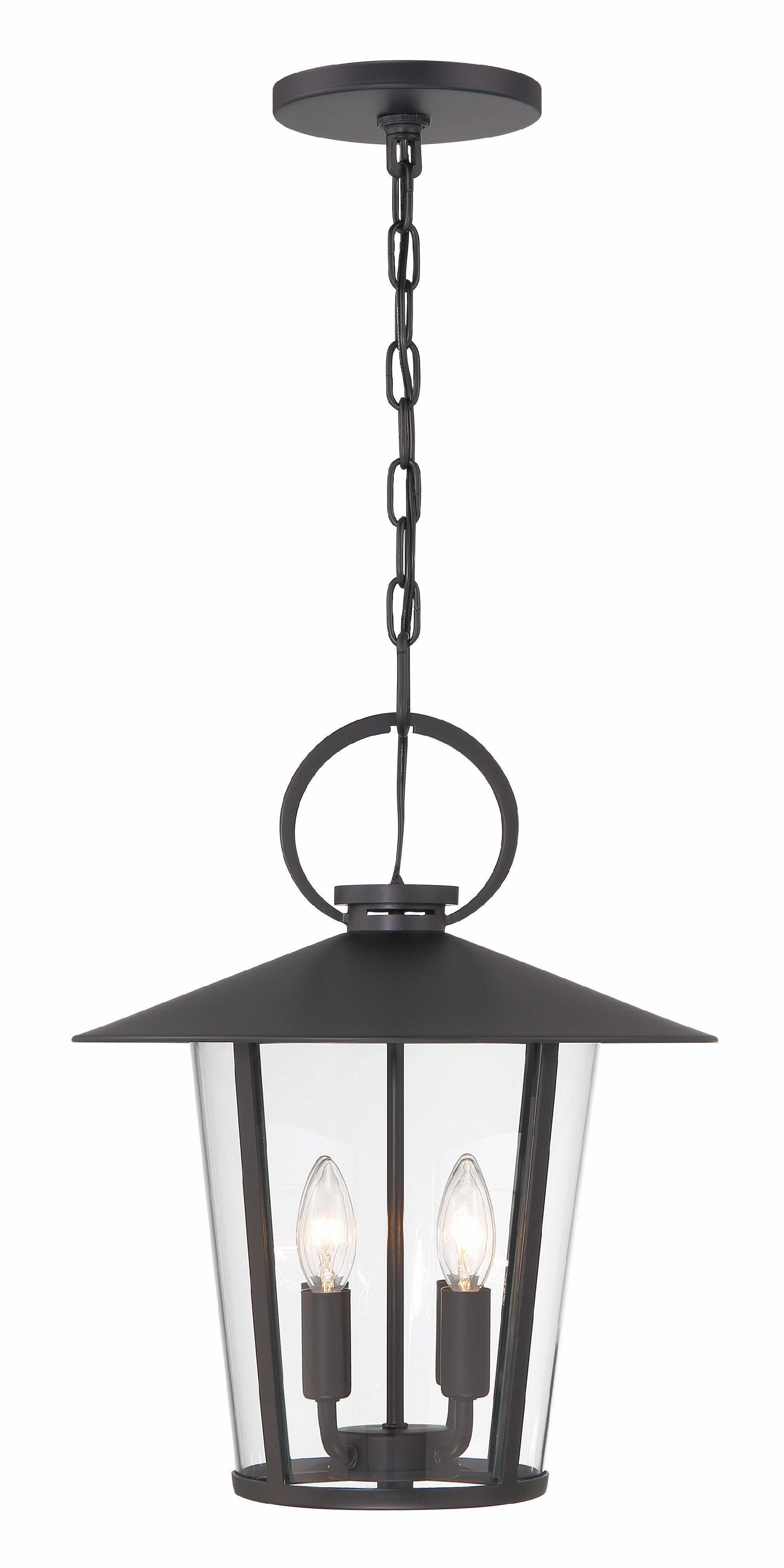 Crystorama Andover AND-9204-CL-MK – 14 Inch – 4 Light – Outdoor – Matte Black – Wet Rated