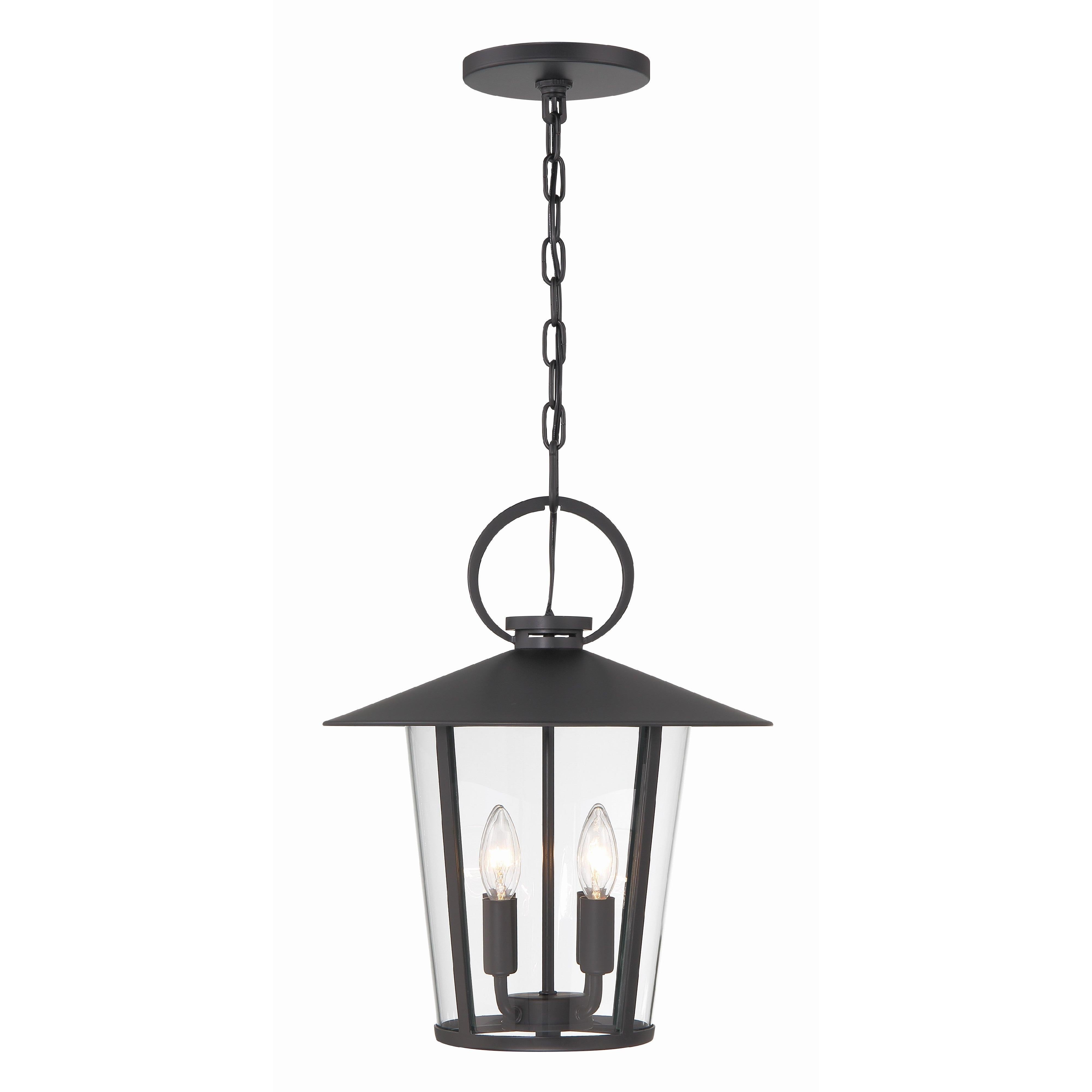Crystorama Andover AND-9204-CL-MK – 14 Inch – 4 Light – Outdoor – Matte Black – Wet Rated