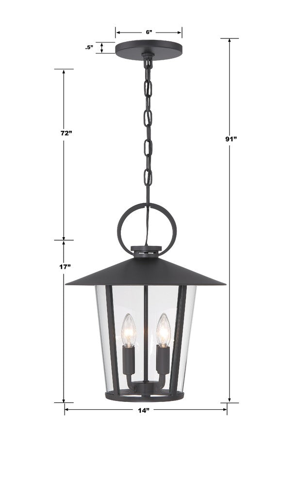 Crystorama ANDOVER AND-9204-CL-MK Chandelier Modern - Matte Black