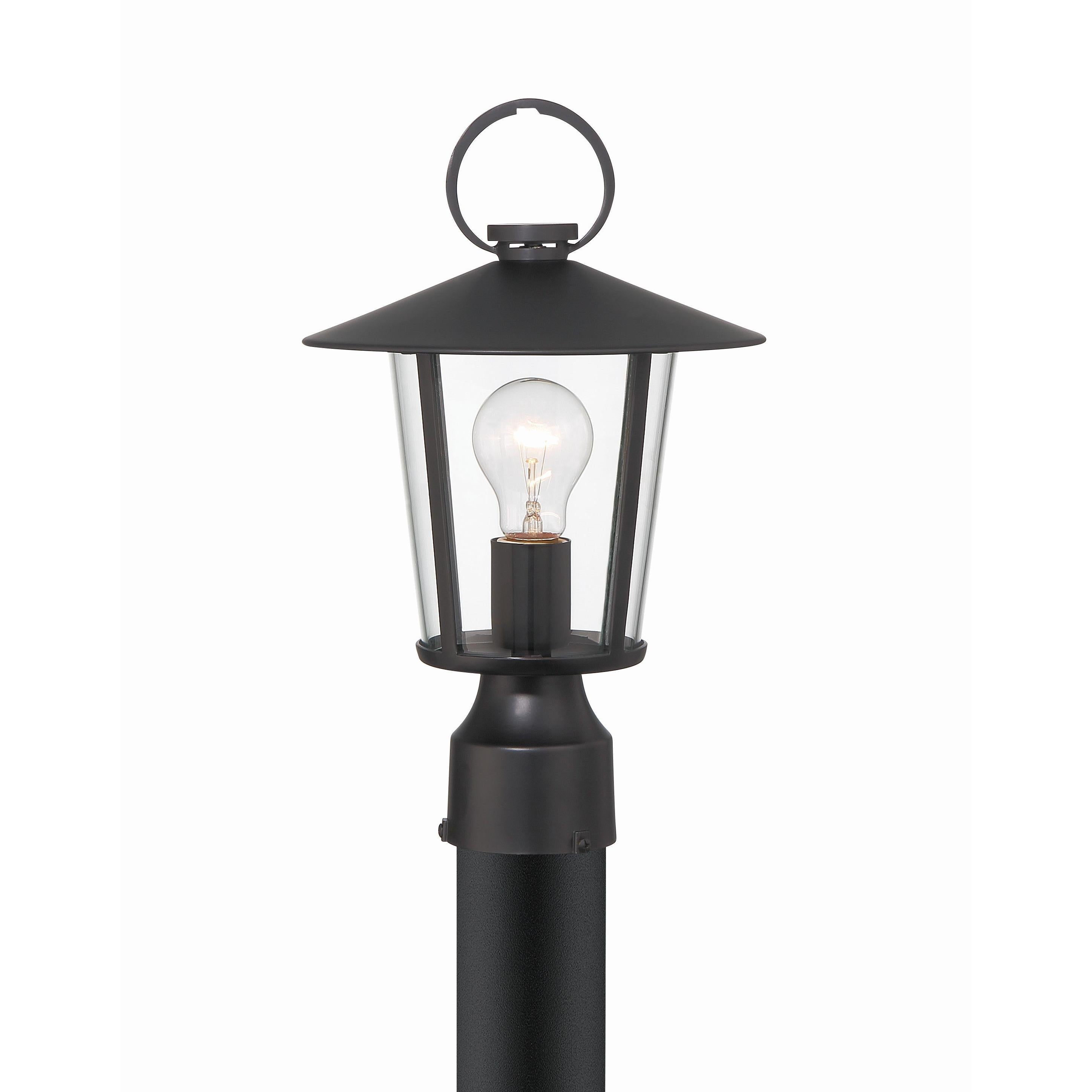 Crystorama Andover AND-9207-CL-MK – 9 Inch – 1 Light – Outdoor – Matte Black – Wet Rated