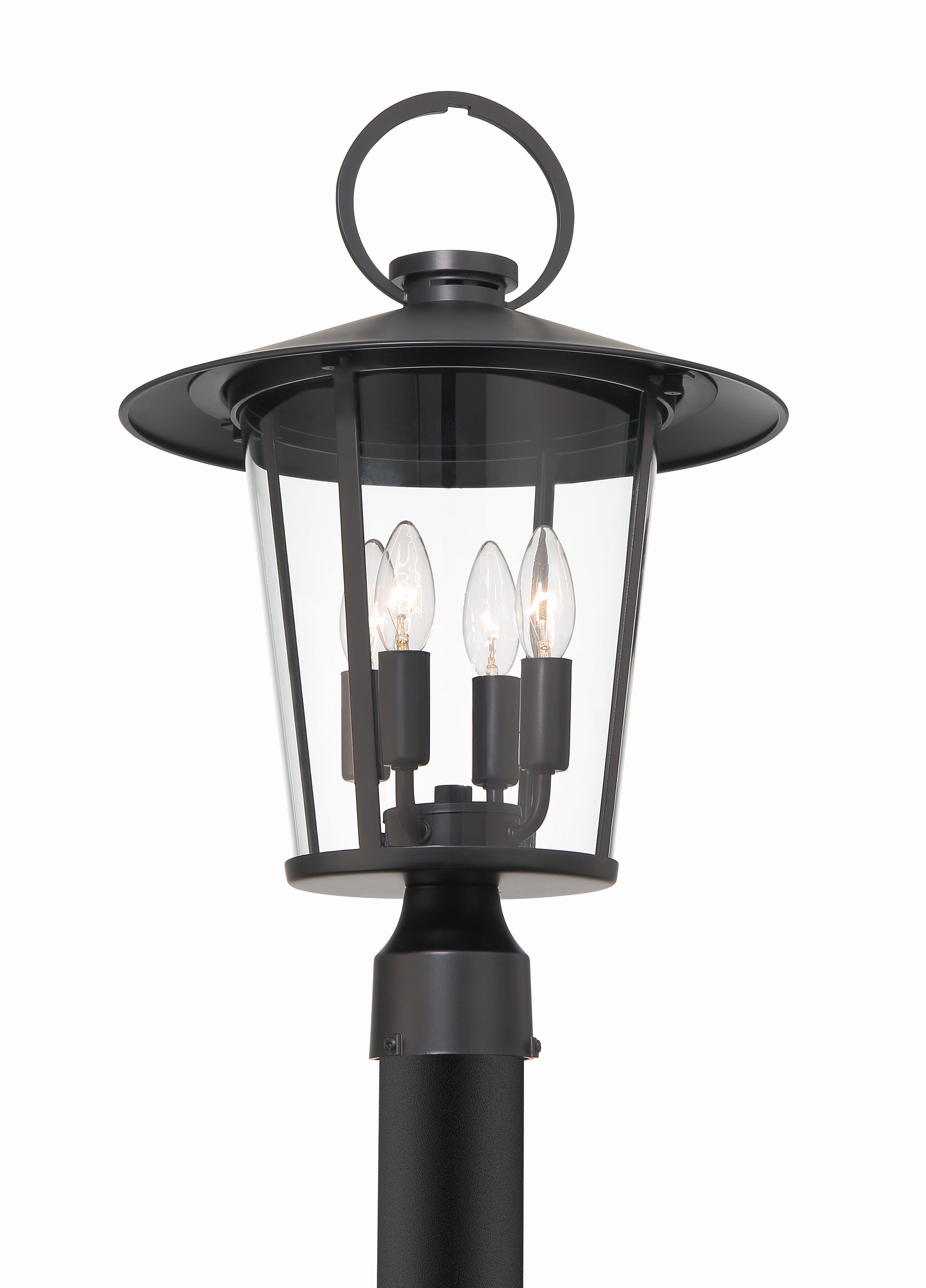 Crystorama Andover AND-9209-CL-MK – 14 Inch – 4 Light – Outdoor – Matte Black – Wet Rated