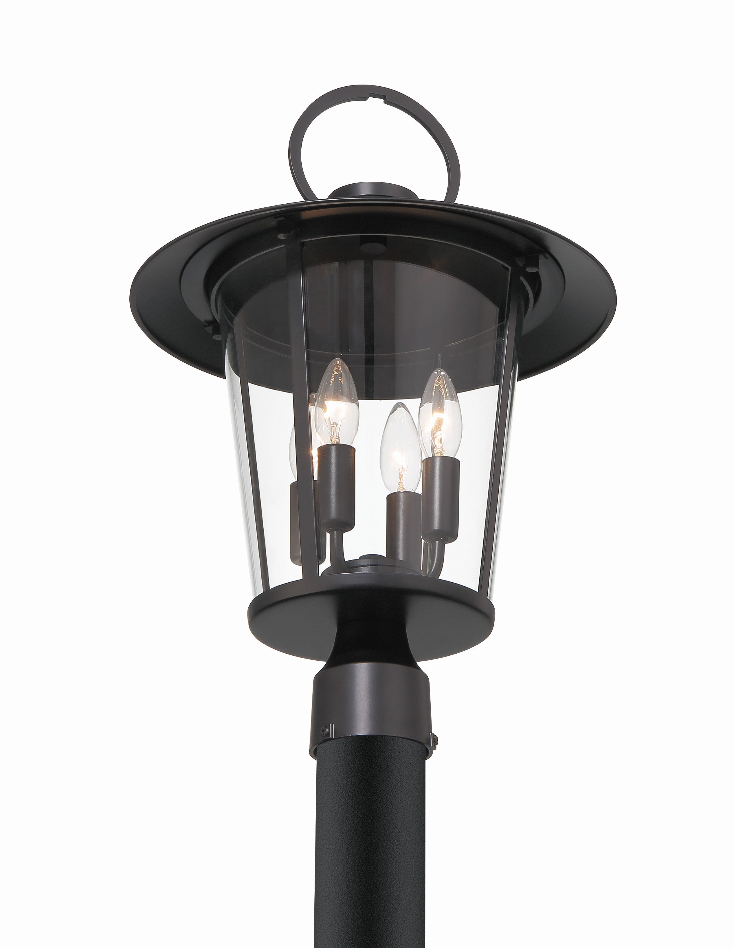 Crystorama Andover AND-9209-CL-MK – 14 Inch – 4 Light – Outdoor – Matte Black – Wet Rated