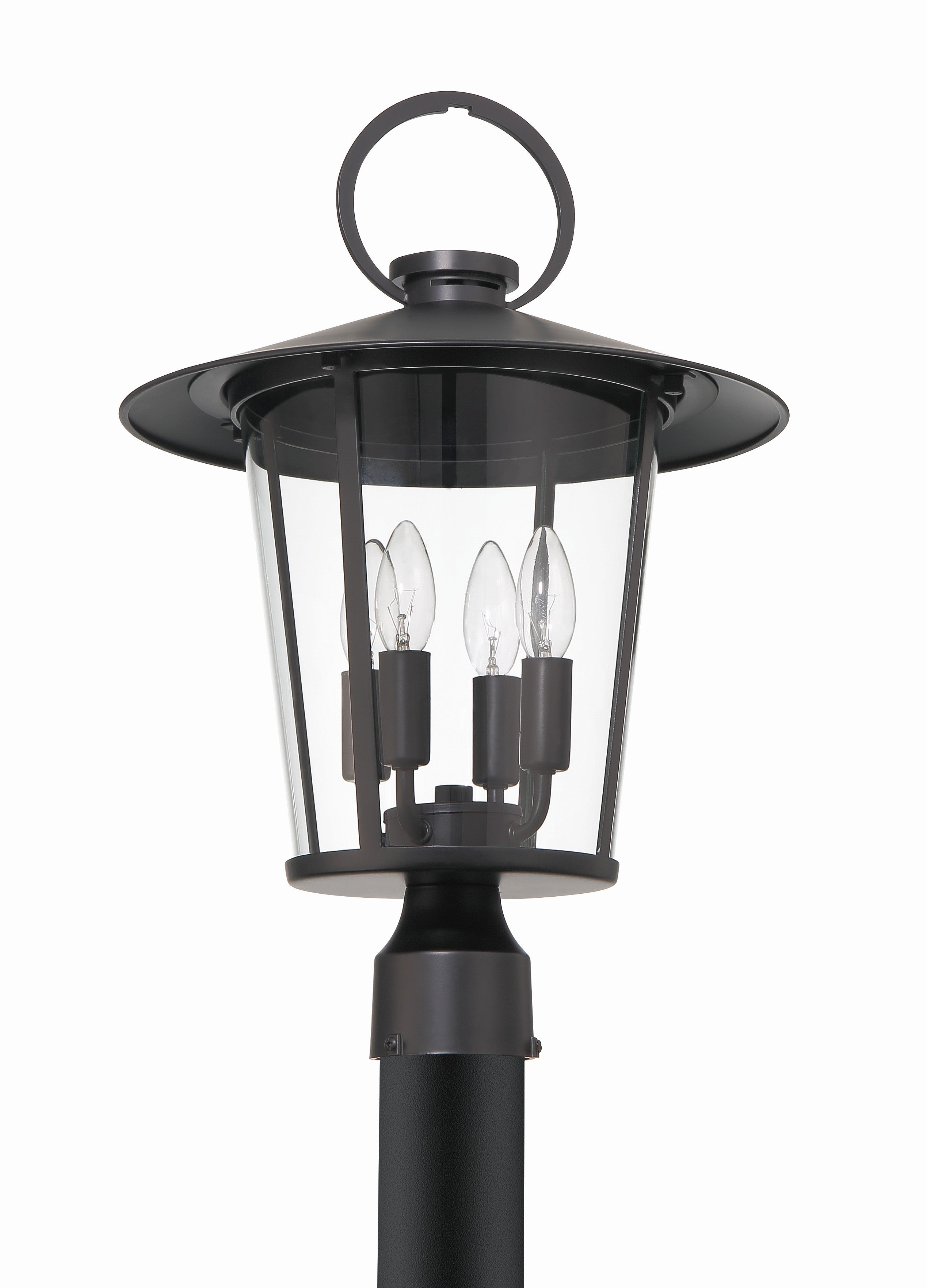 Crystorama Andover AND-9209-CL-MK – 14 Inch – 4 Light – Outdoor – Matte Black – Wet Rated