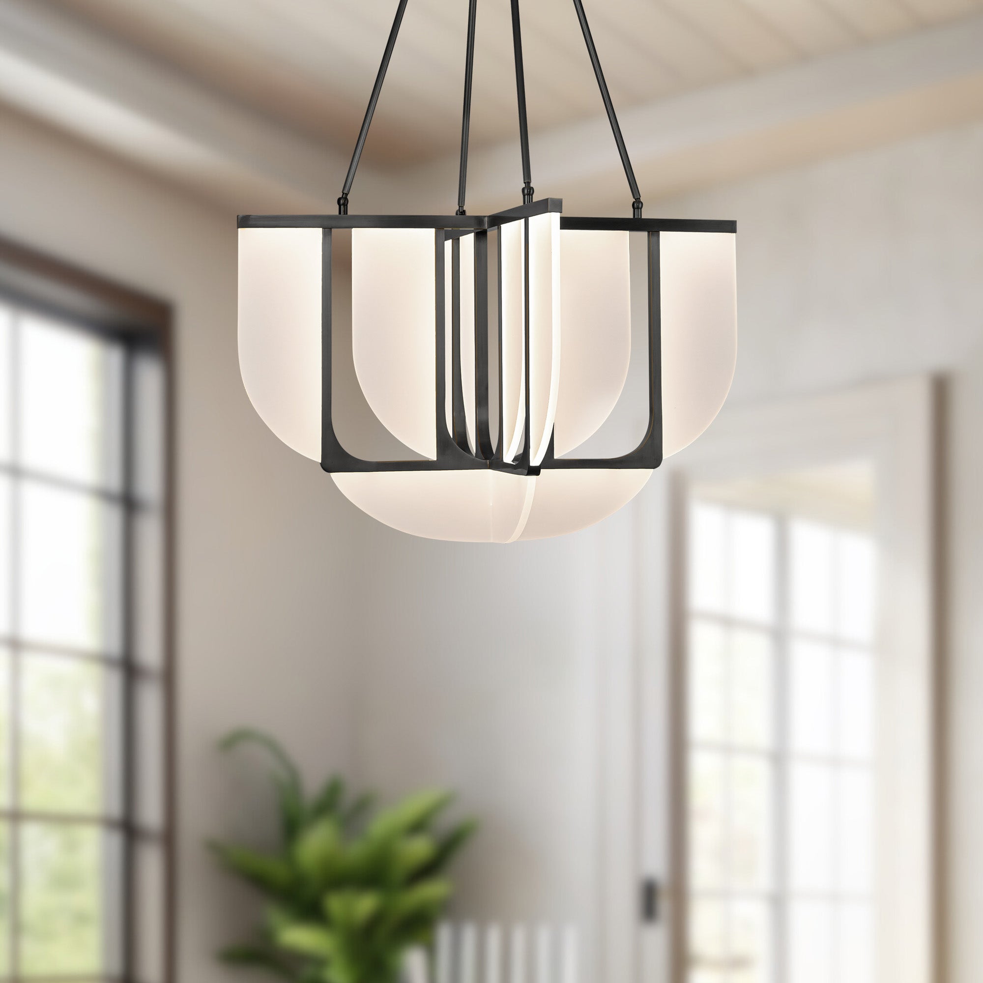 Anders 30-in Urban Bronze LED Chandelier