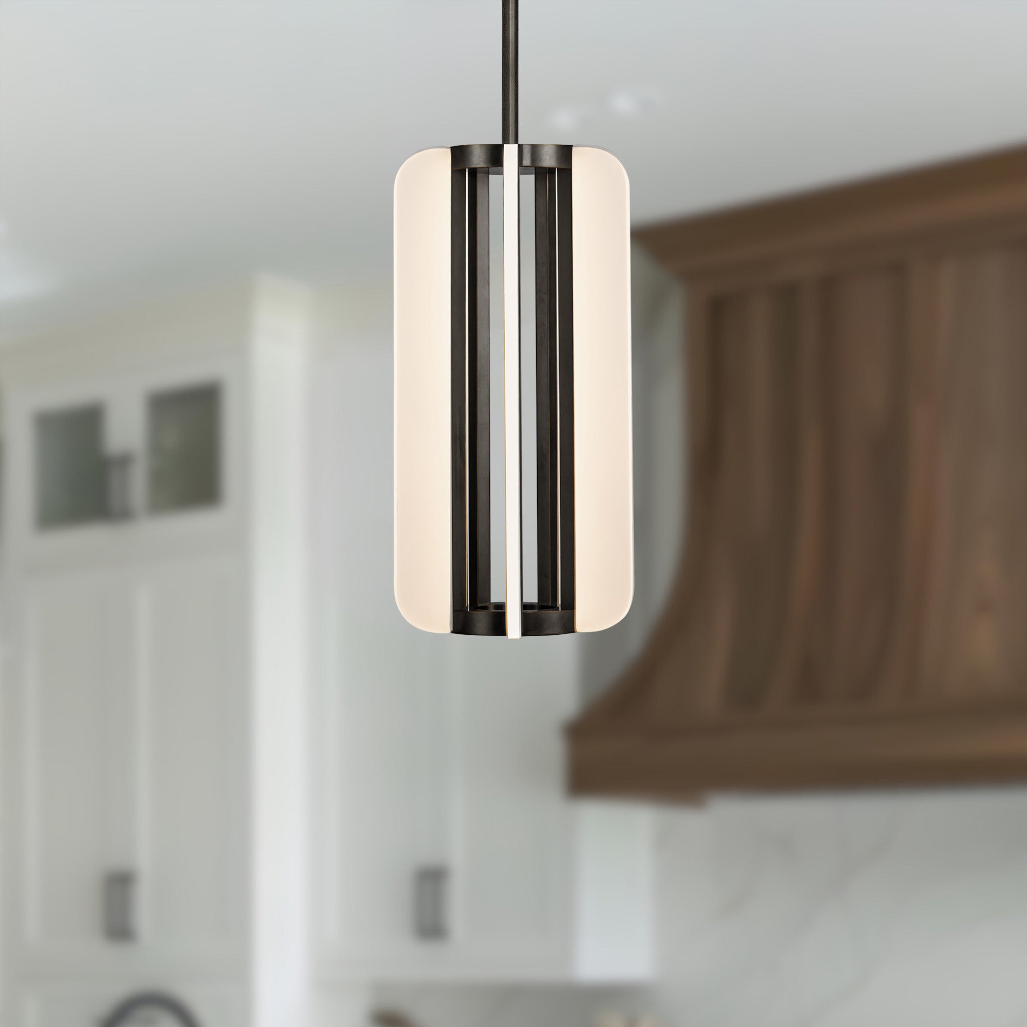 Anders 7-in Urban Bronze LED Pendant