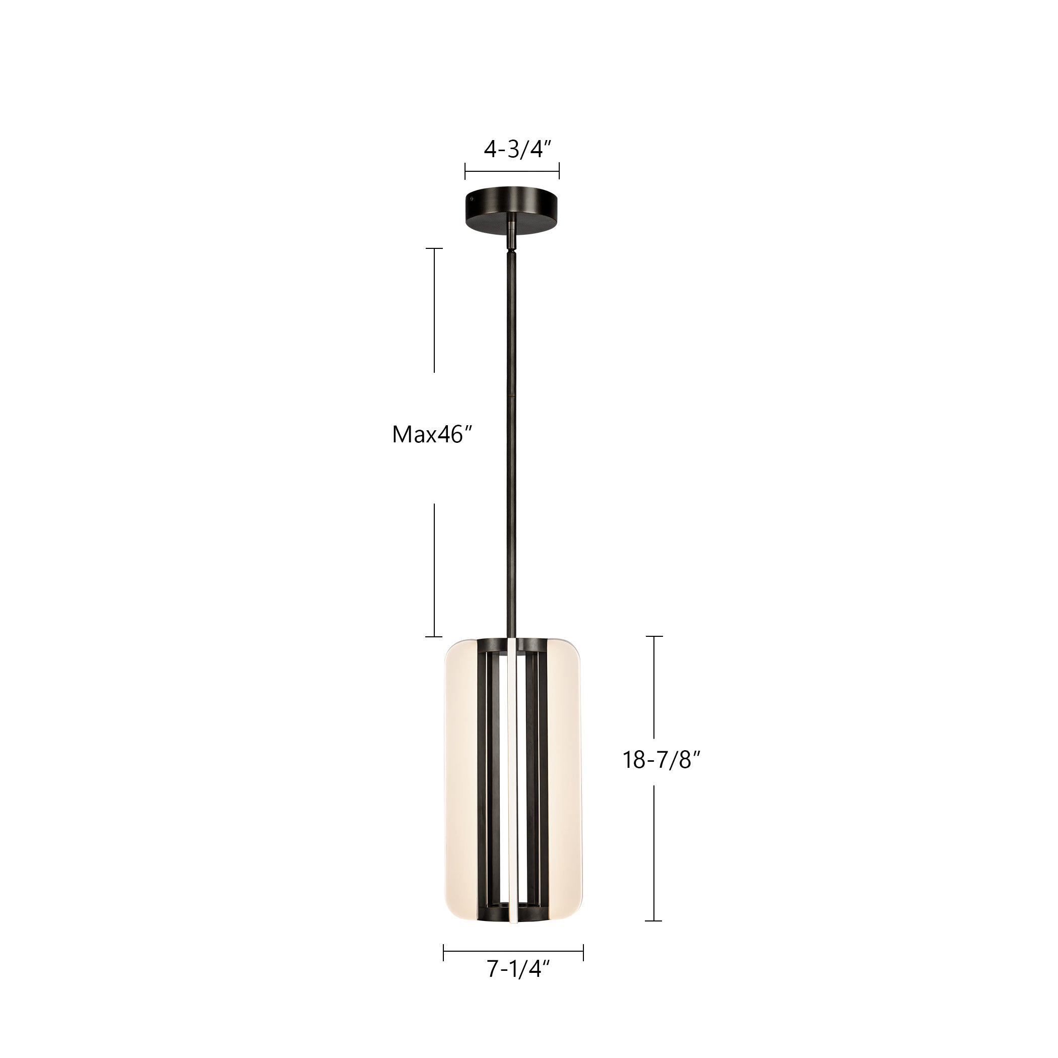 Anders 7-in Urban Bronze LED Pendant