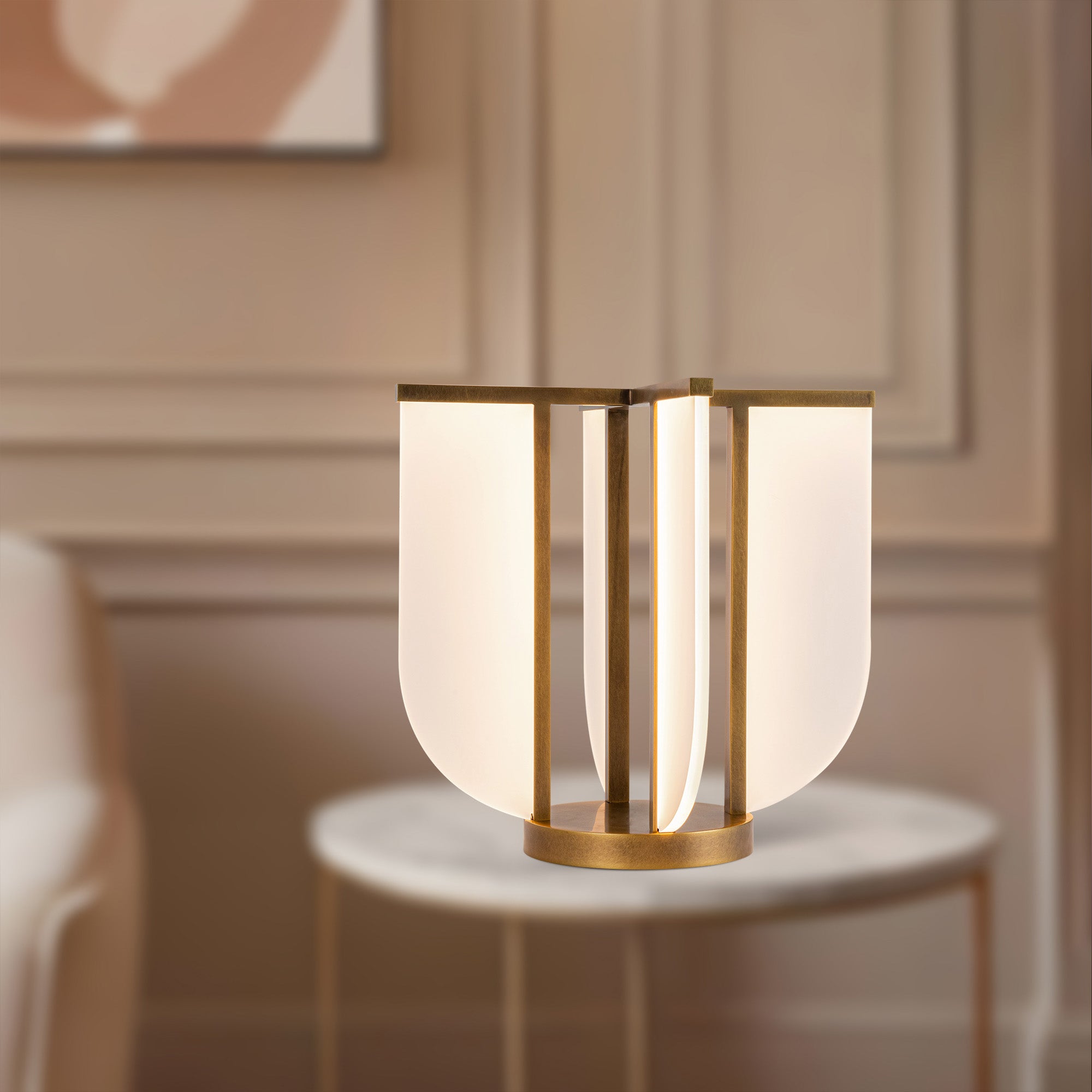Anders 16-in Vintage Brass LED Table Lamp