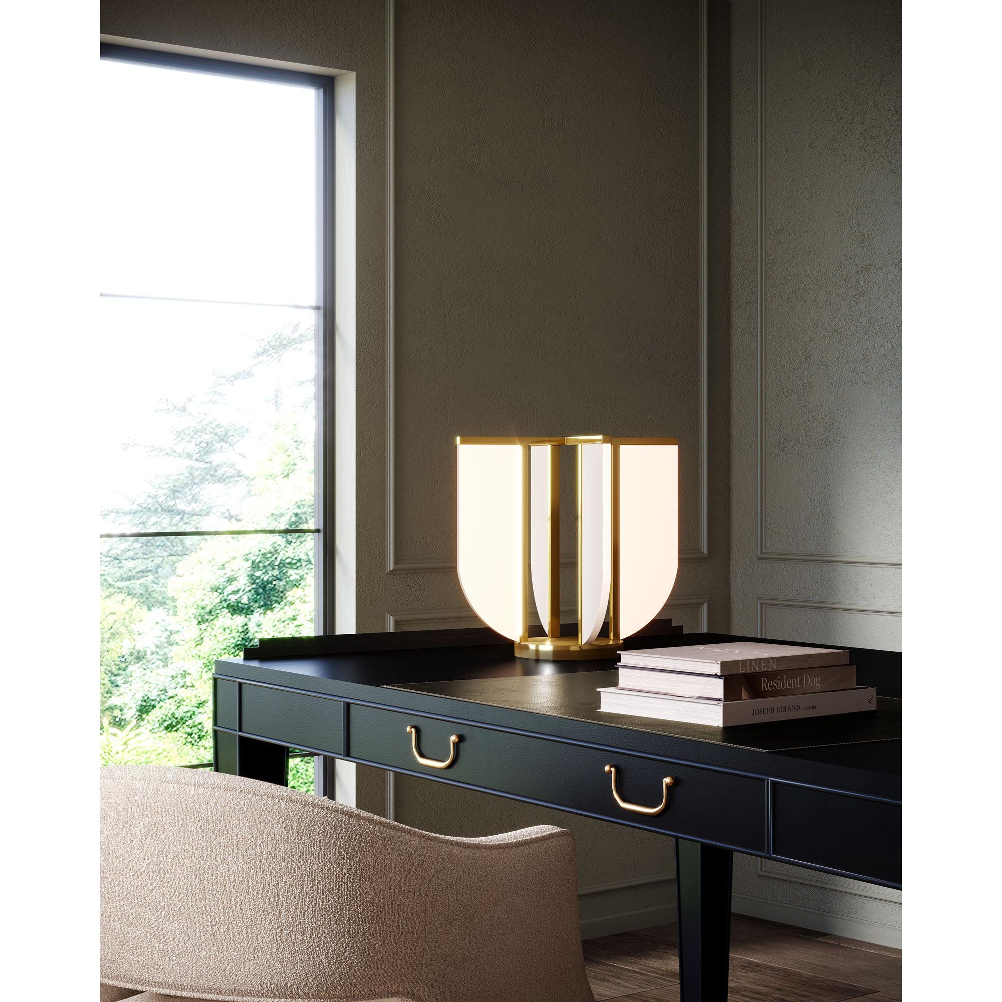 Anders 16-in Vintage Brass LED Table Lamp