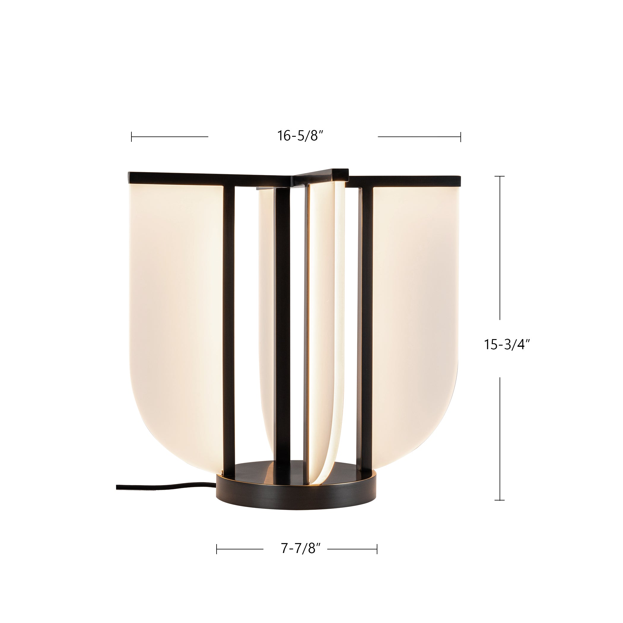 Anders 16-in Vintage Brass LED Table Lamp