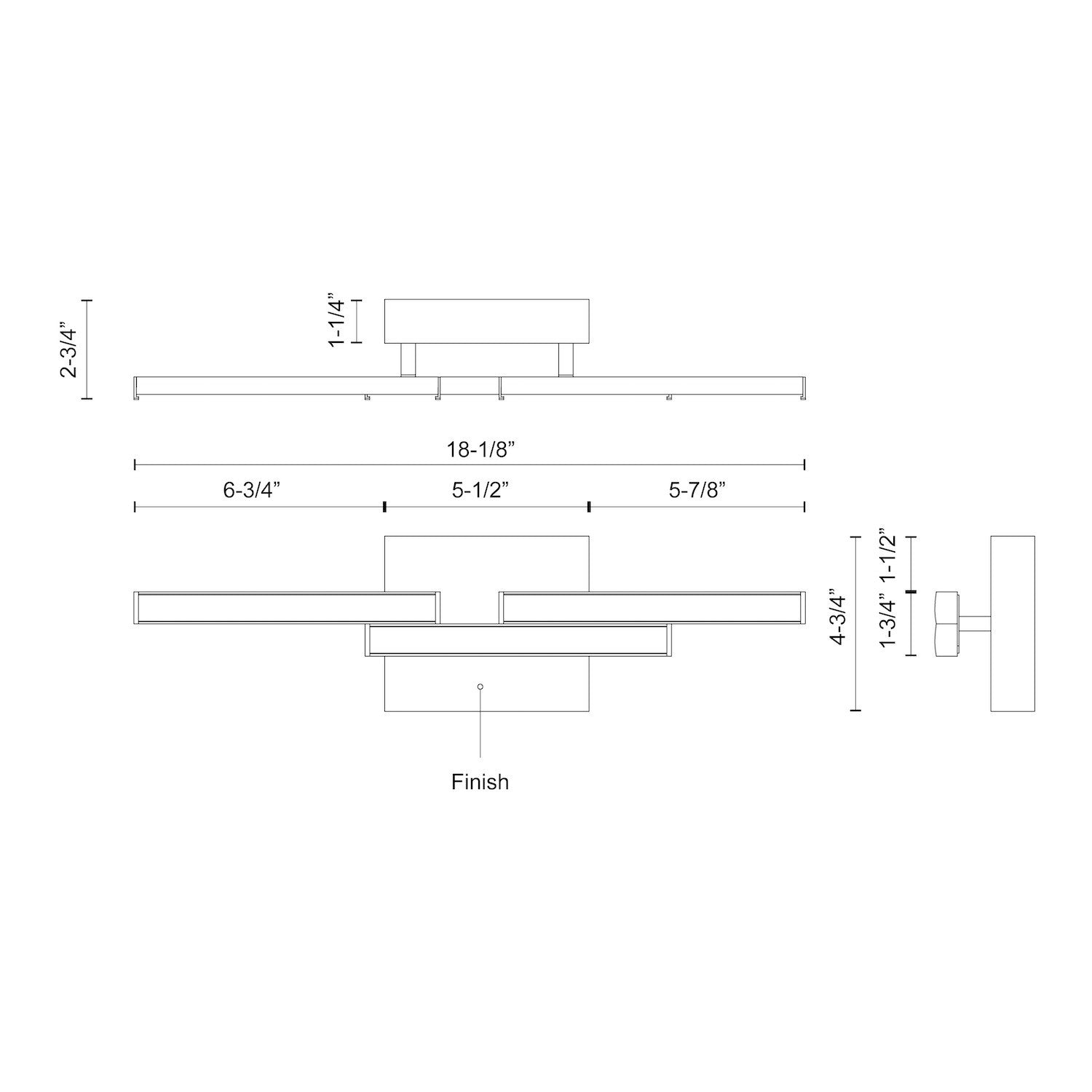 Anello Minor 18-in Brushed Nickel LED Vanity