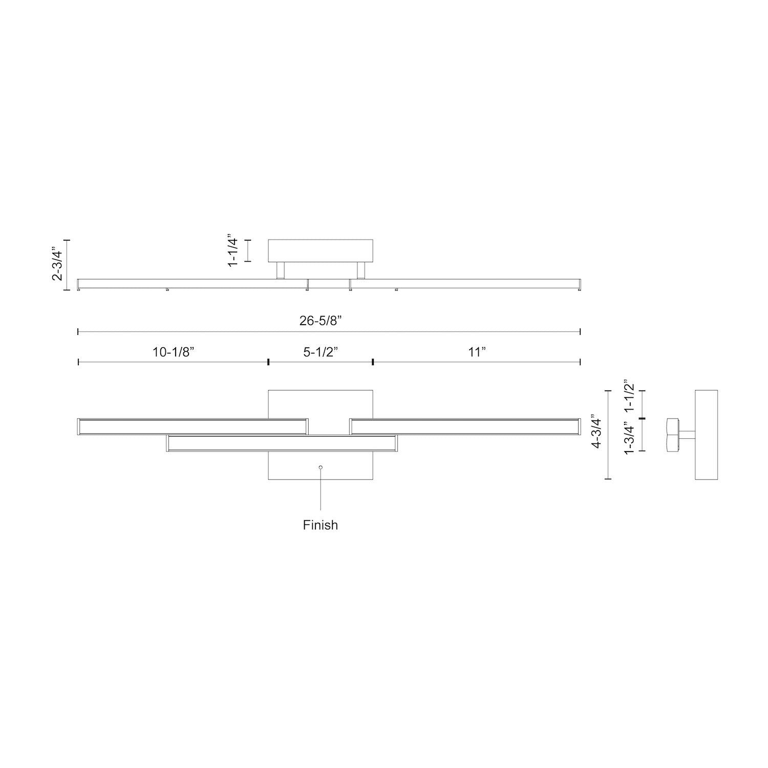 Anello Minor 27-in Walnut LED Vanity