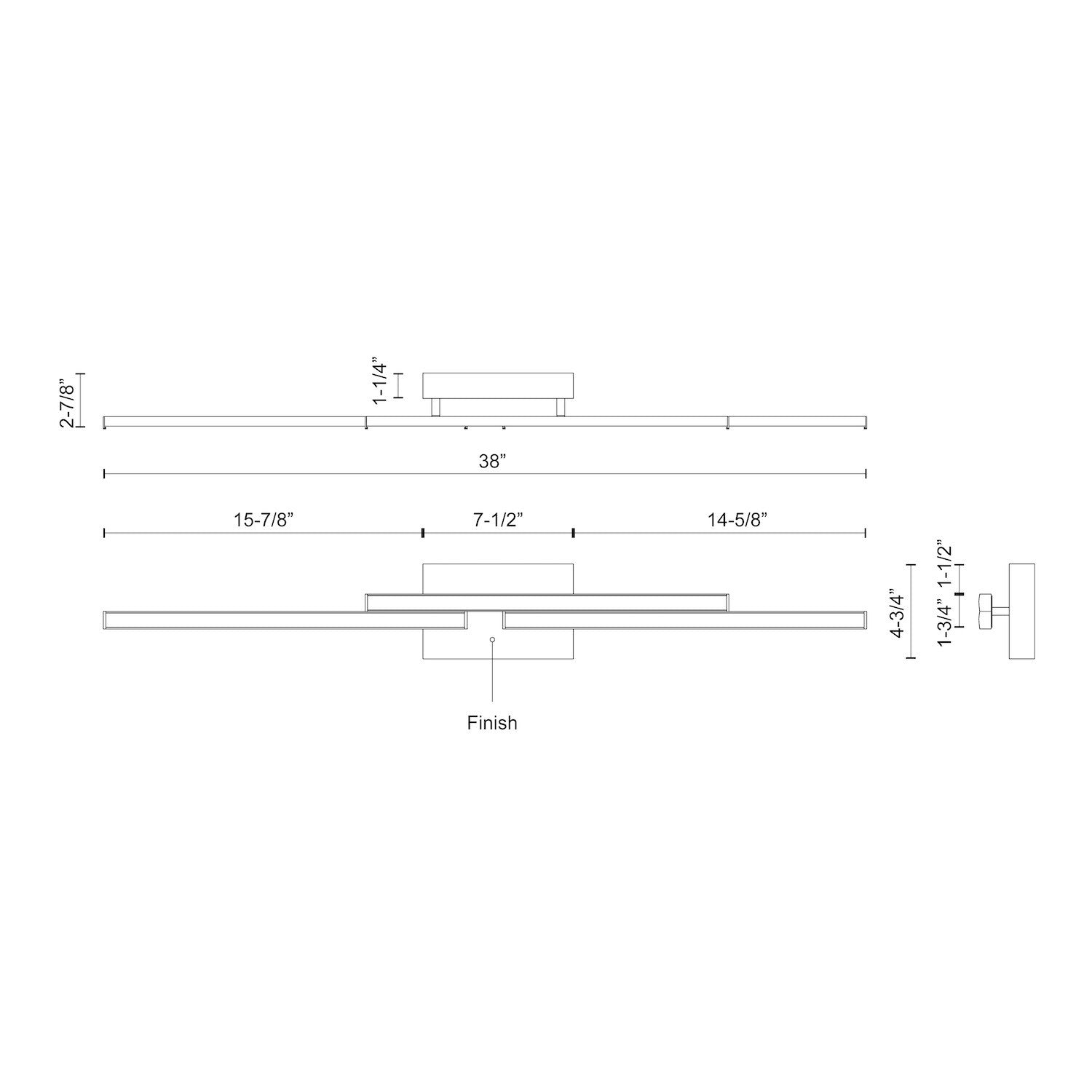 Anello Minor 38-in Brushed Nickel LED Vanity